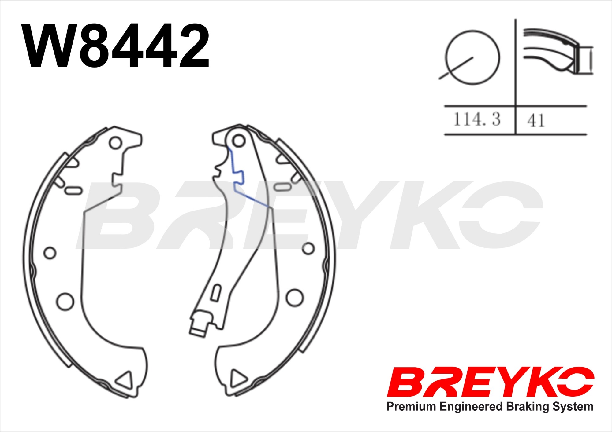 DAVID VASCO W8442 BREYKO Brake Shoe Set