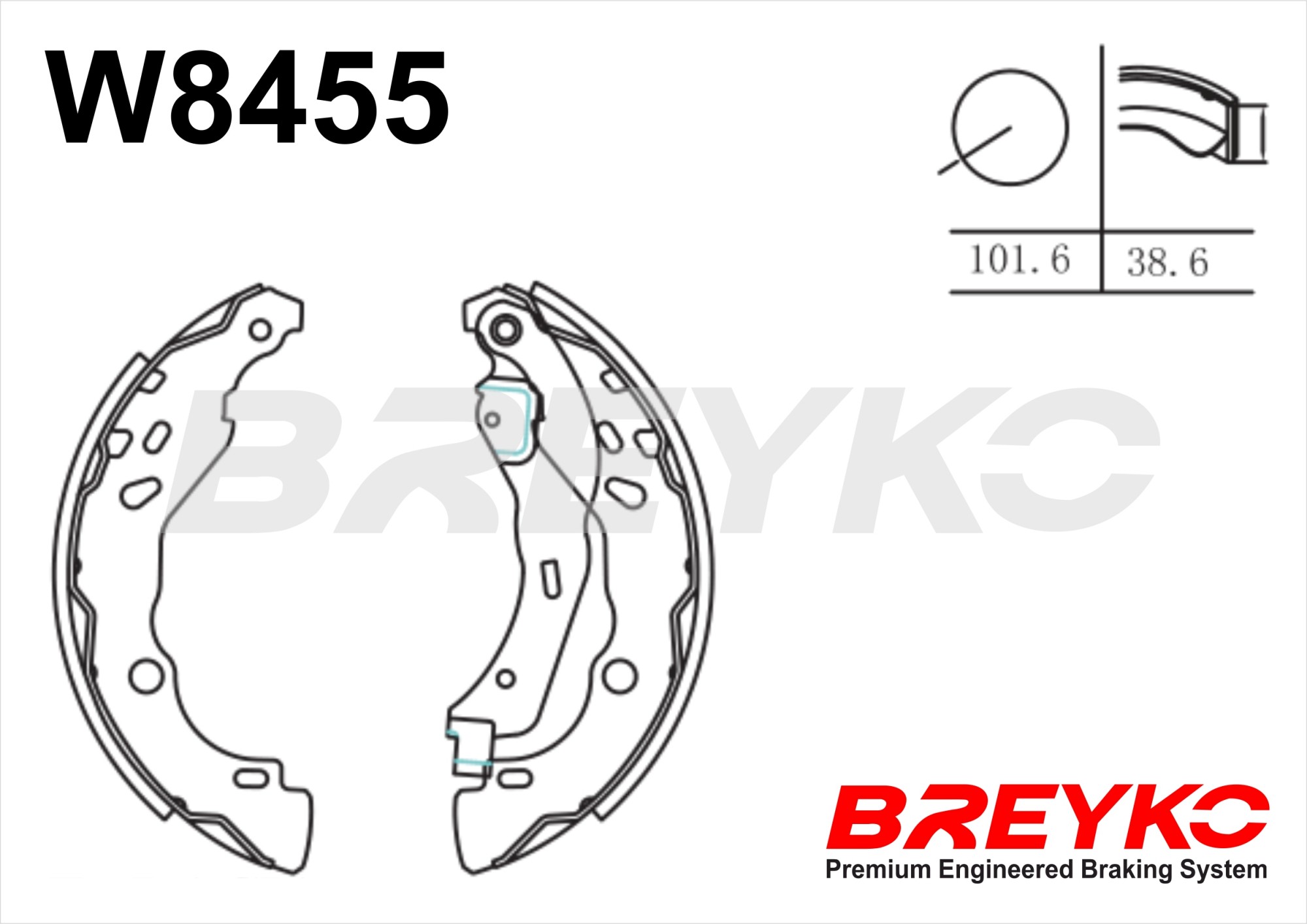 DAVID VASCO W8455 BREYKO Brake Shoe Set