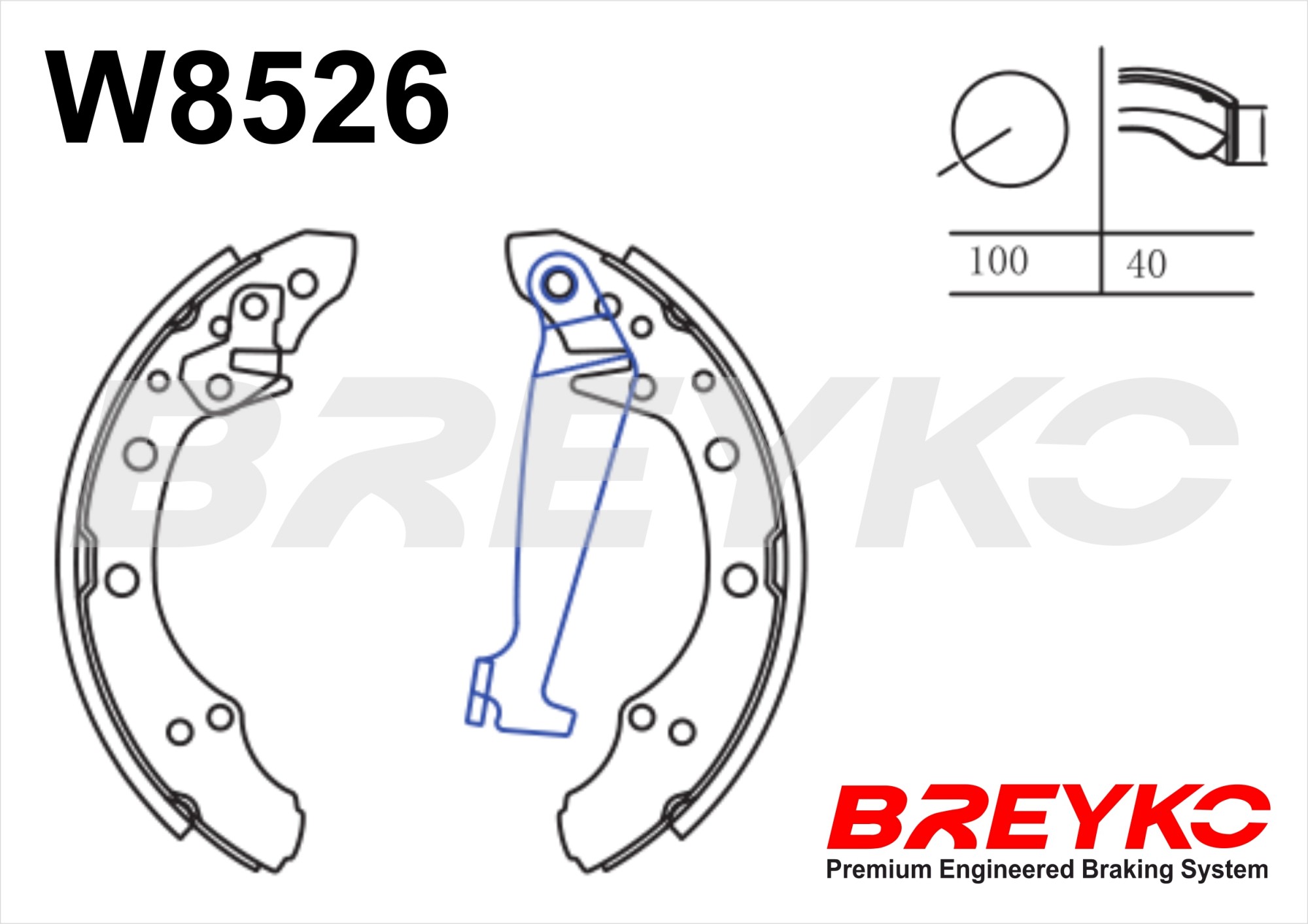 DAVID VASCO W8526 BREYKO Brake Shoe Set