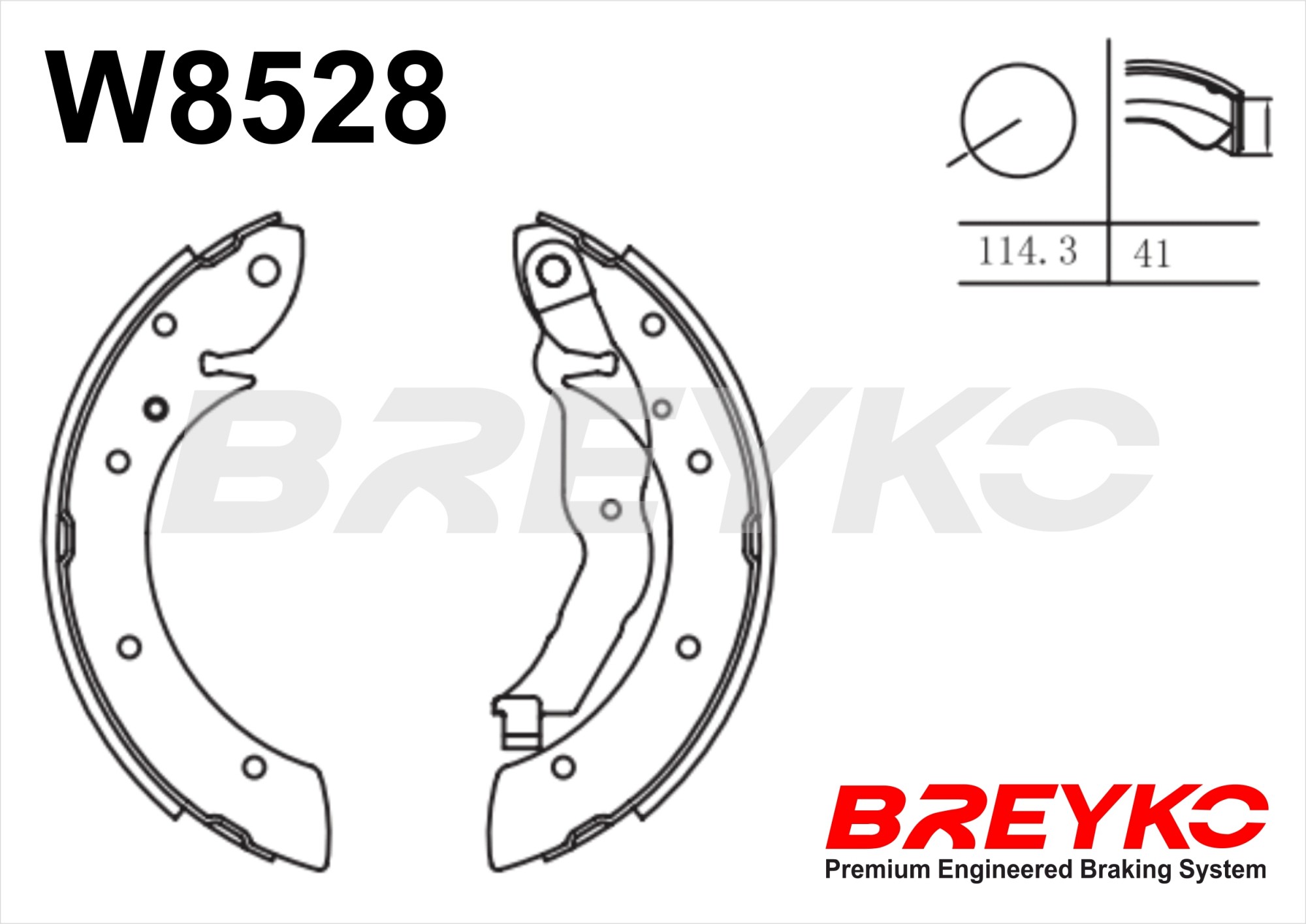DAVID VASCO W8528 BREYKO Brake Shoe Set