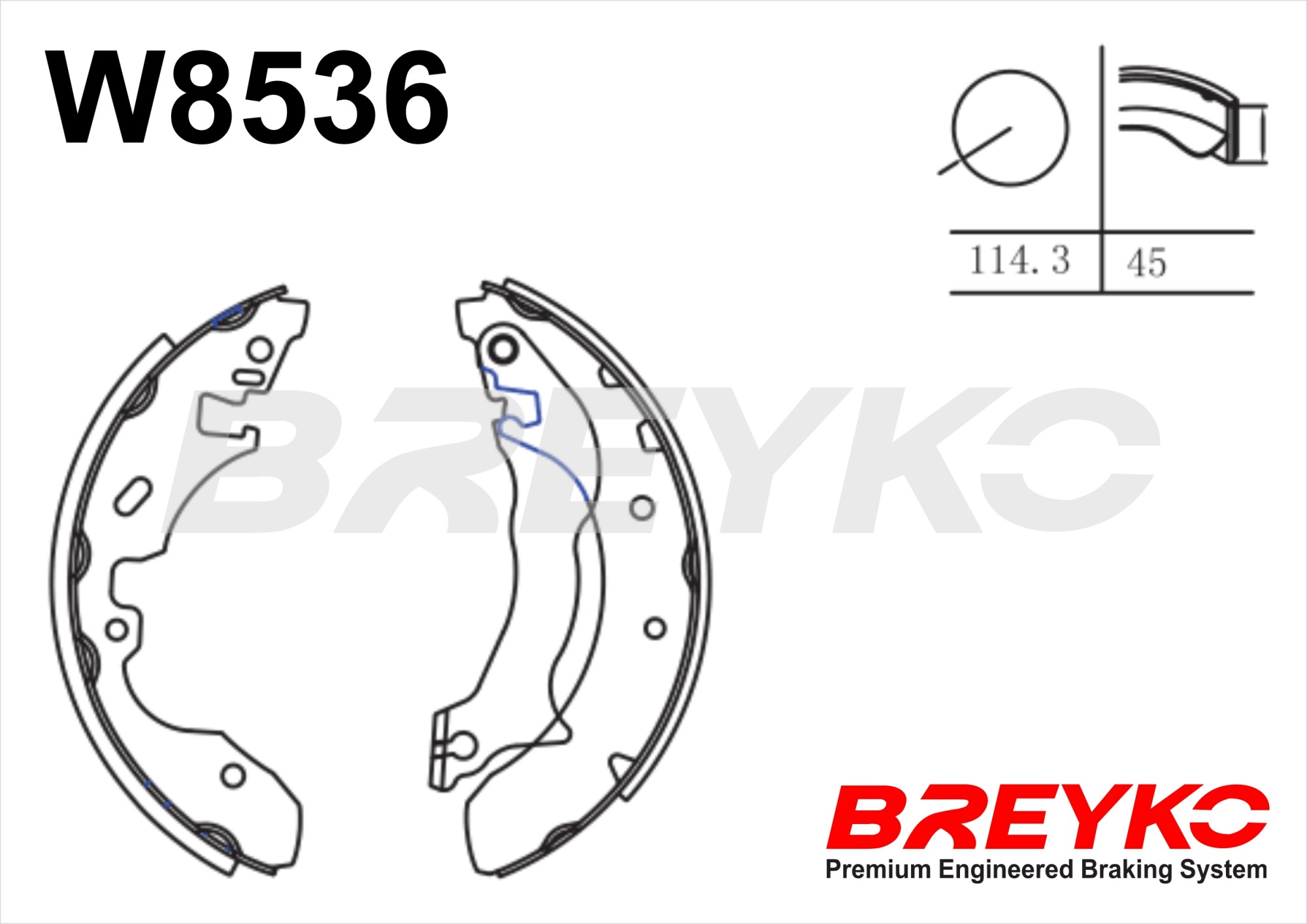 DAVID VASCO W8536 BREYKO Brake Shoe Set