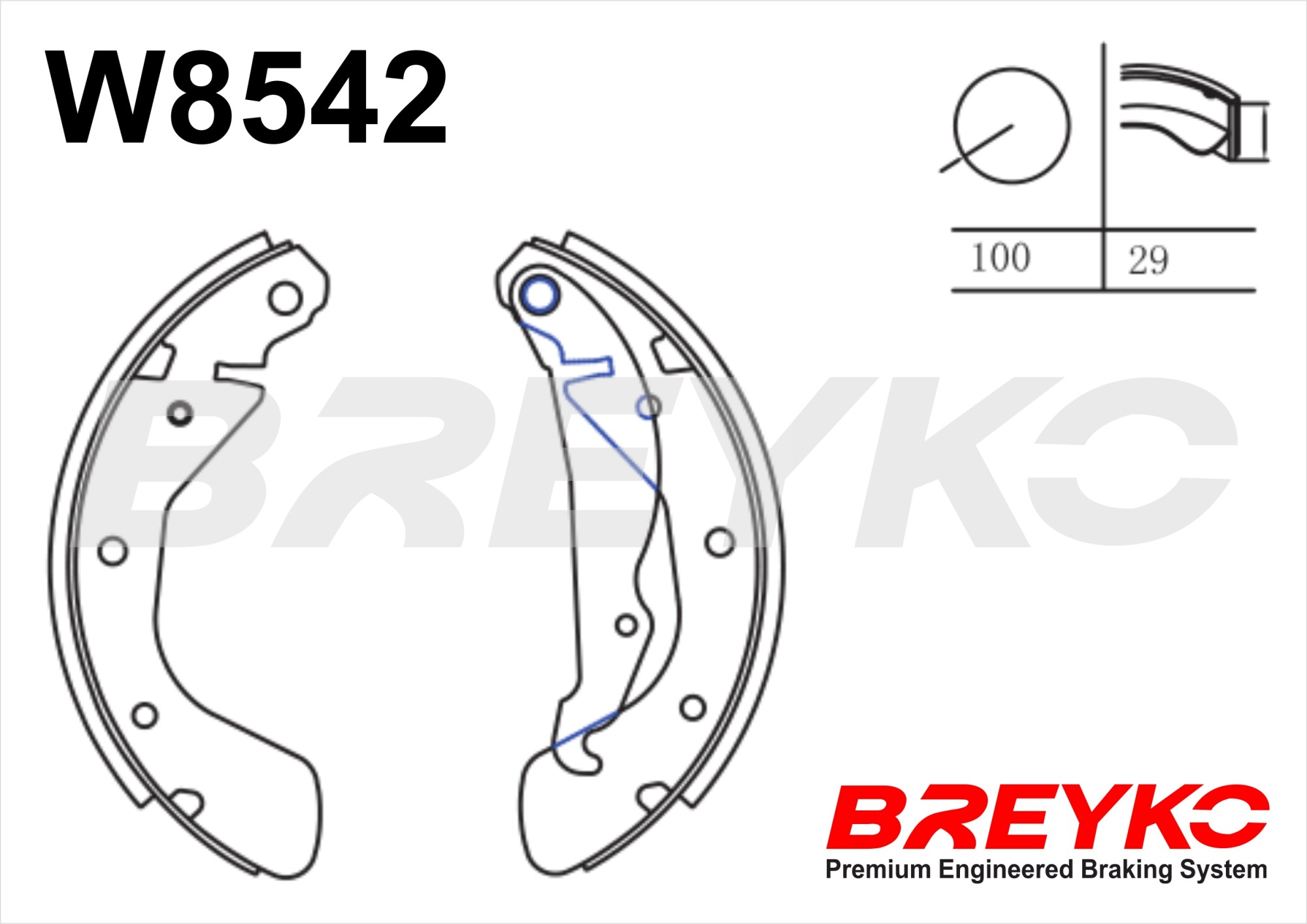 DAVID VASCO W8542 BREYKO Brake Shoe Set