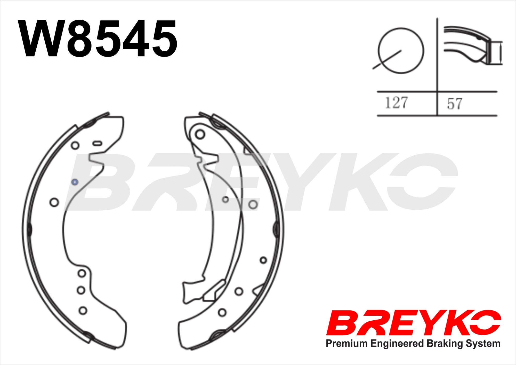 DAVID VASCO W8545 BREYKO Brake Shoe Set