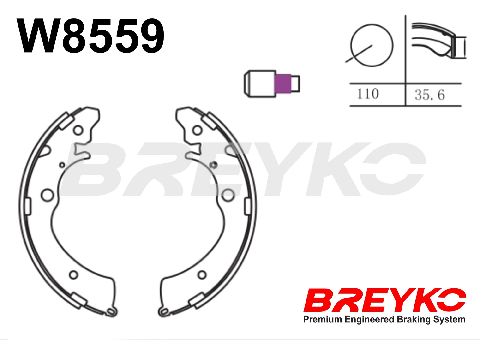 DAVID VASCO W8559 BREYKO Brake Shoe Set