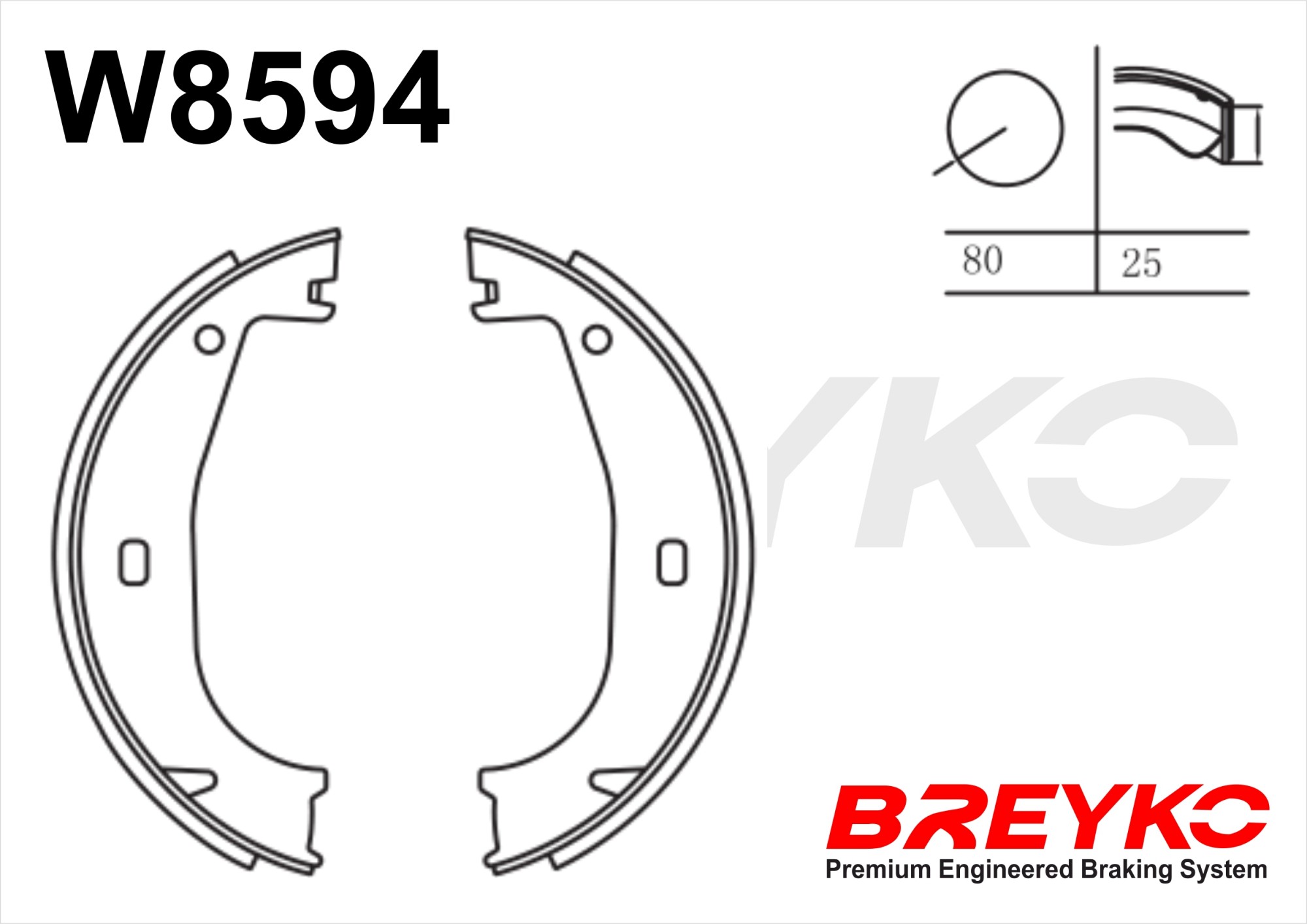 DAVID VASCO W8594 BREYKO Brake Shoe Set