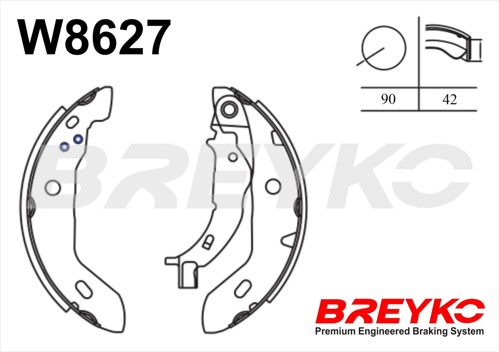 DAVID VASCO W8627 BREYKO Brake Shoe Set