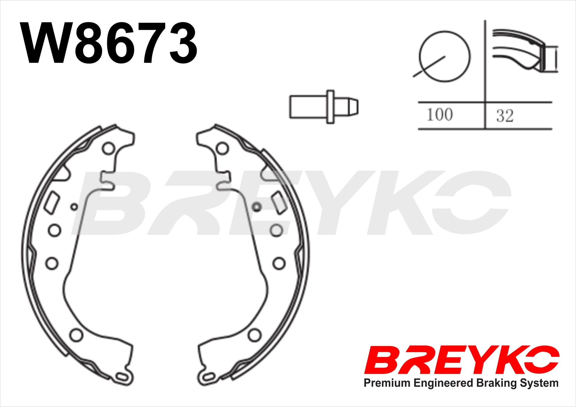 DAVID VASCO W8673 BREYKO Brake Shoe Set