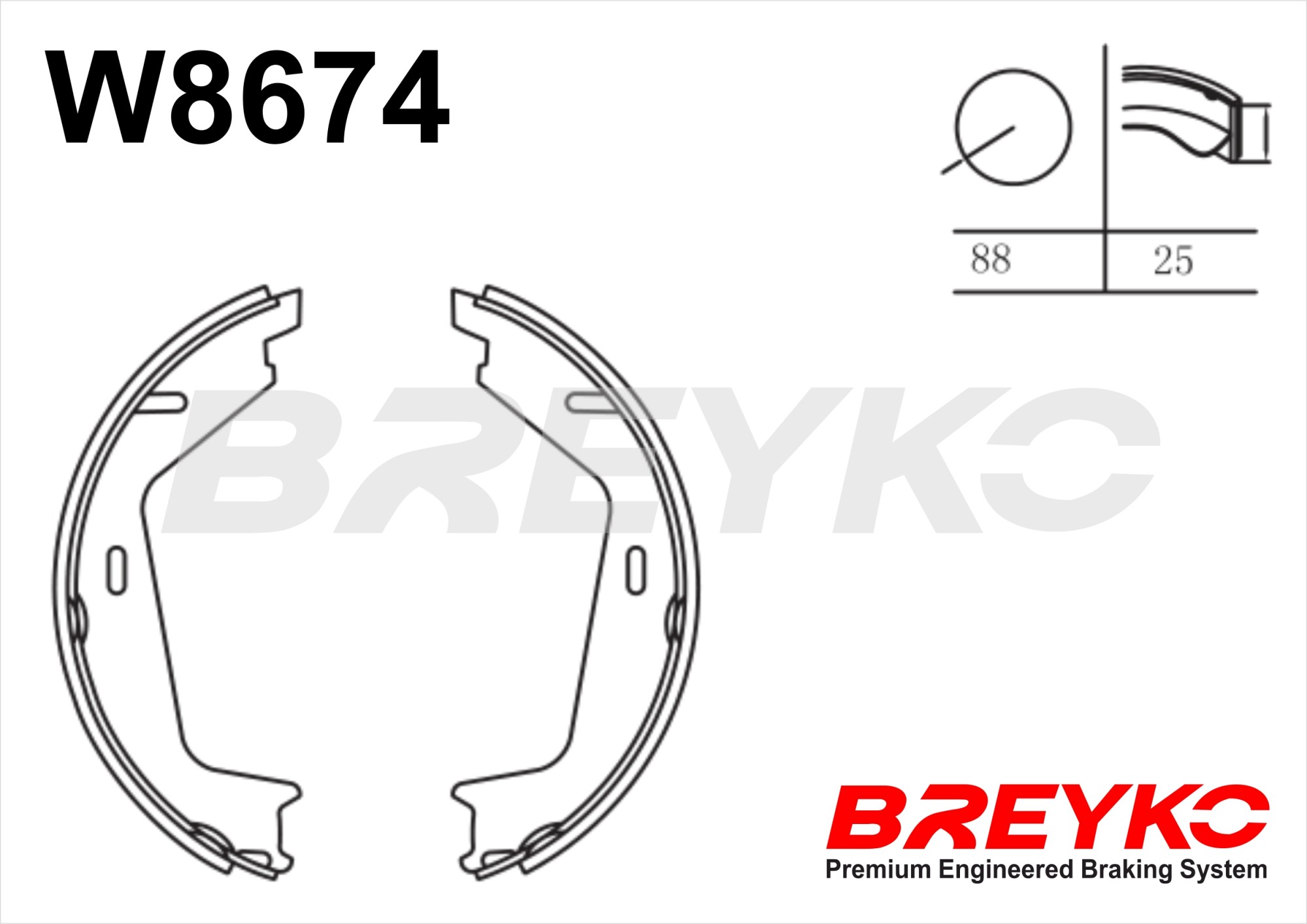 DAVID VASCO W8674 BREYKO Brake Shoe Set