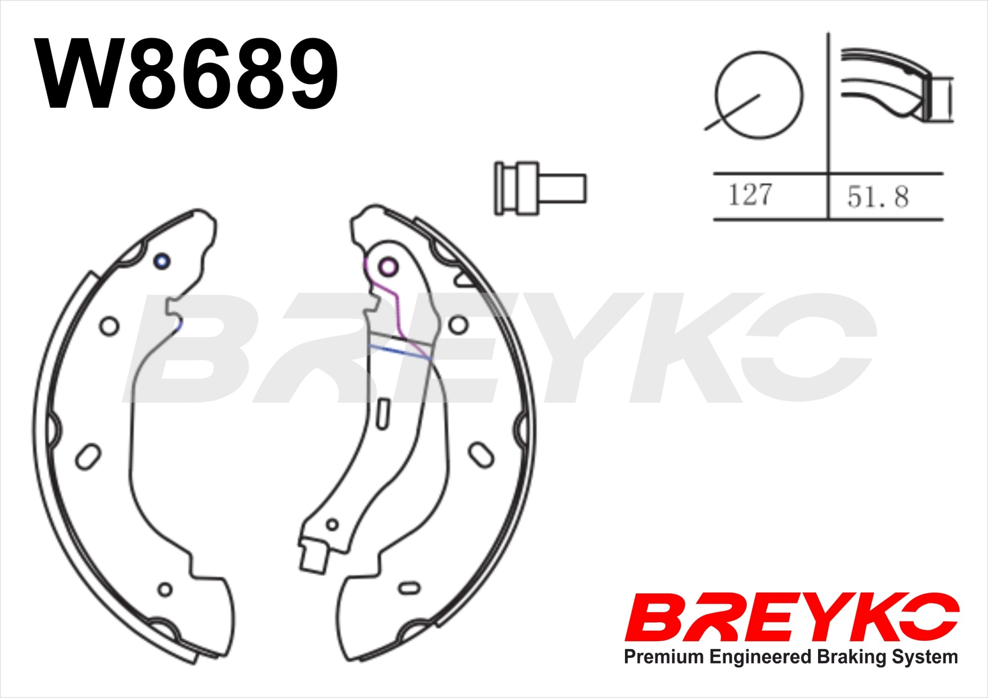 DAVID VASCO W8689 BREYKO Brake Shoe Set