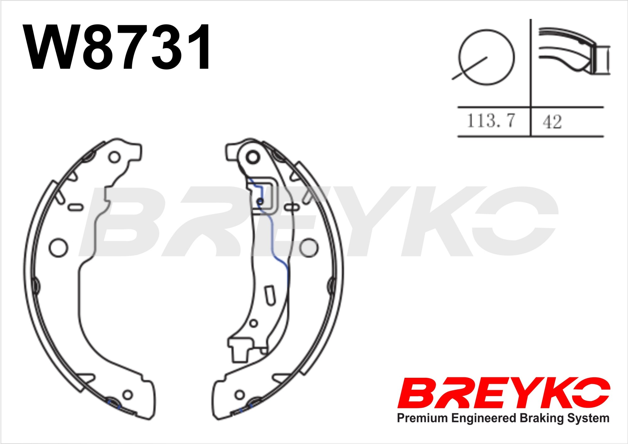 DAVID VASCO W8731 BREYKO Brake Shoe Set