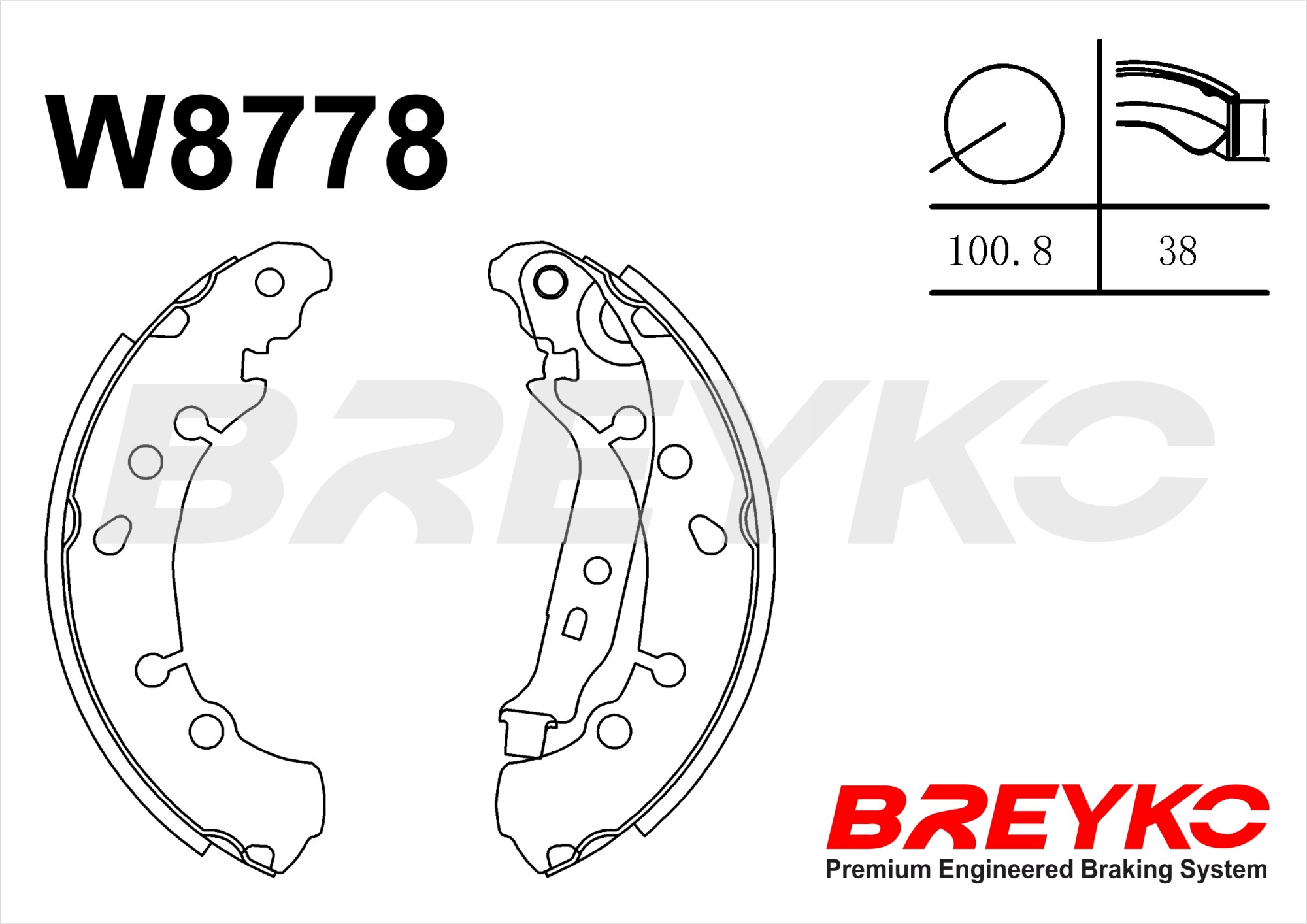 DAVID VASCO W8778 BREYKO Brake Shoe Set
