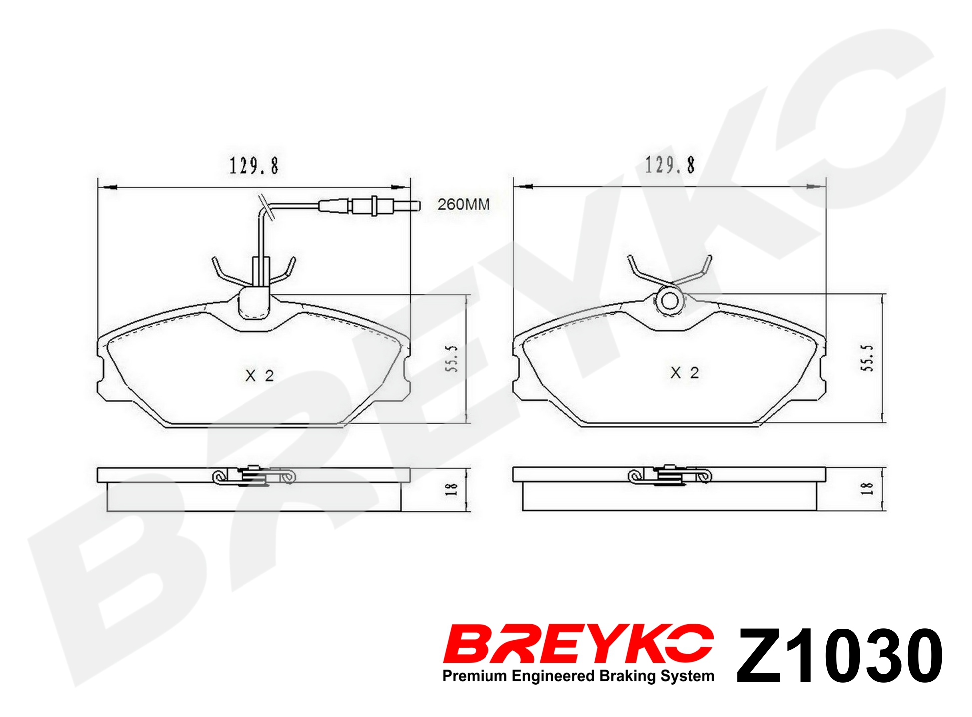 DAVID VASCO Z1030 BREYKO Brake Pad Set, disc brake