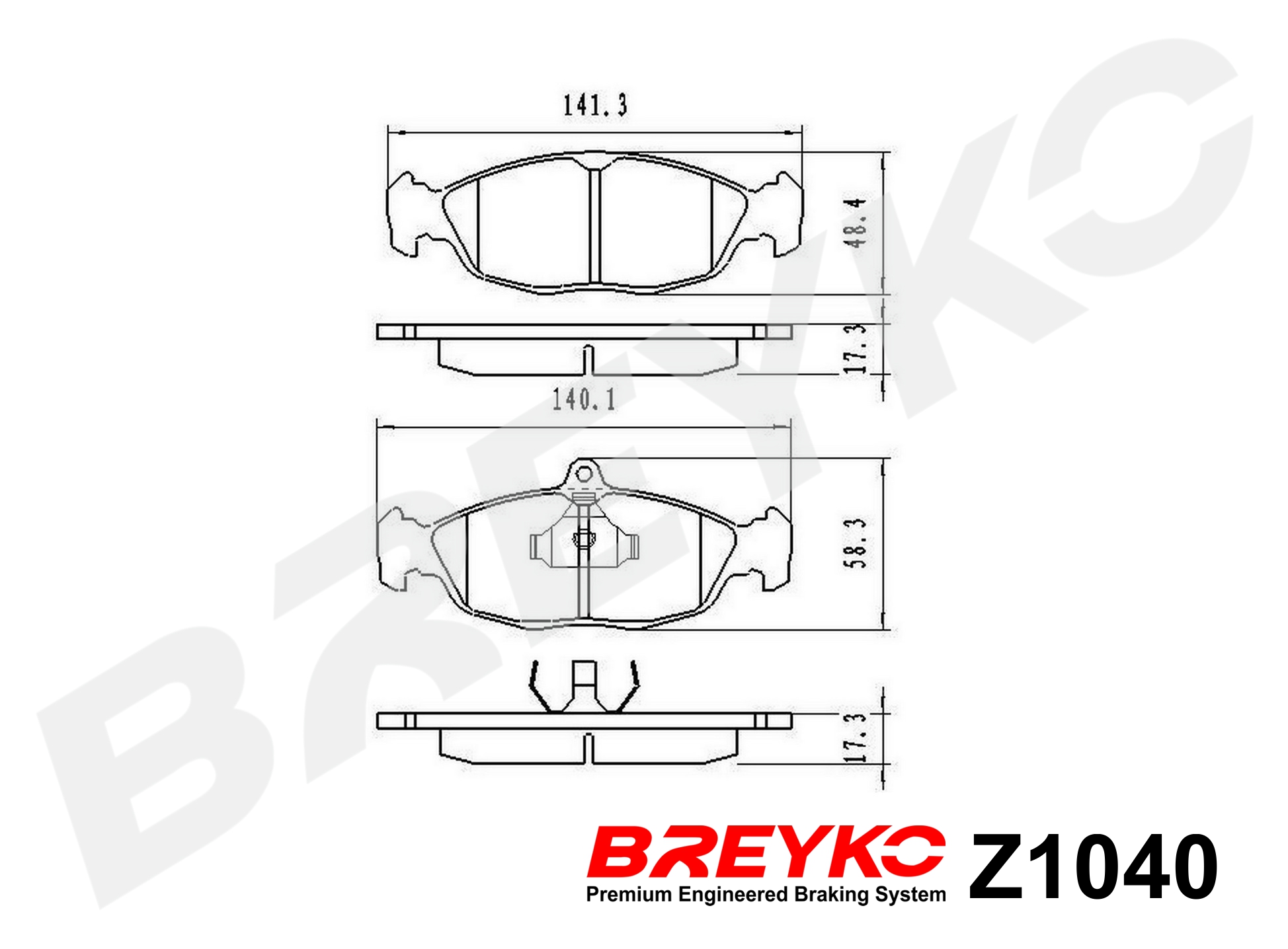 DAVID VASCO Z1040 BREYKO Brake Pad Set, disc brake