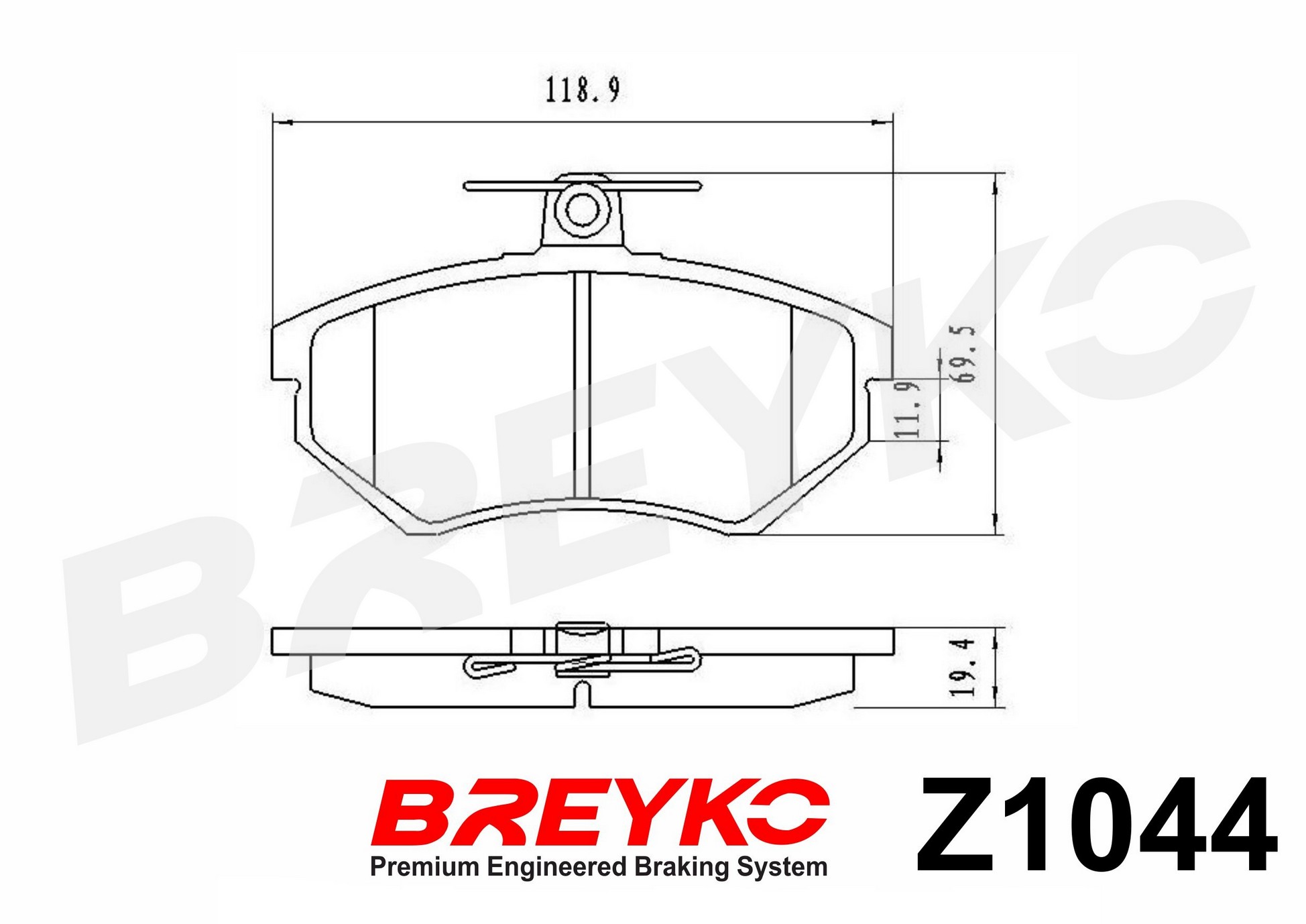 DAVID VASCO Z1044 BREYKO Brake Pad Set, disc brake