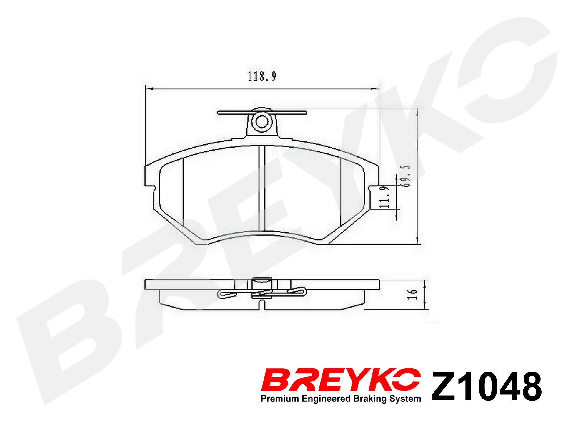 DAVID VASCO Z1048 BREYKO Brake Pad Set, disc brake