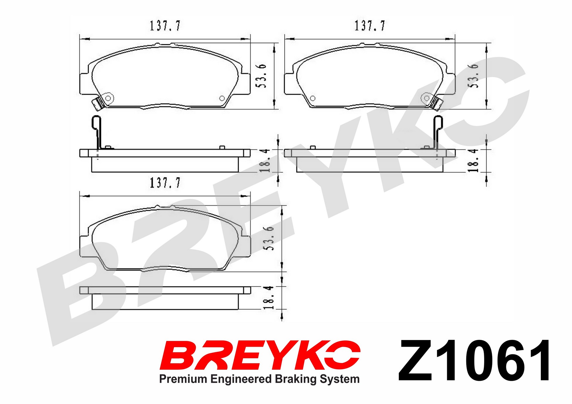 DAVID VASCO Z1061 BREYKO Brake Pad Set, disc brake