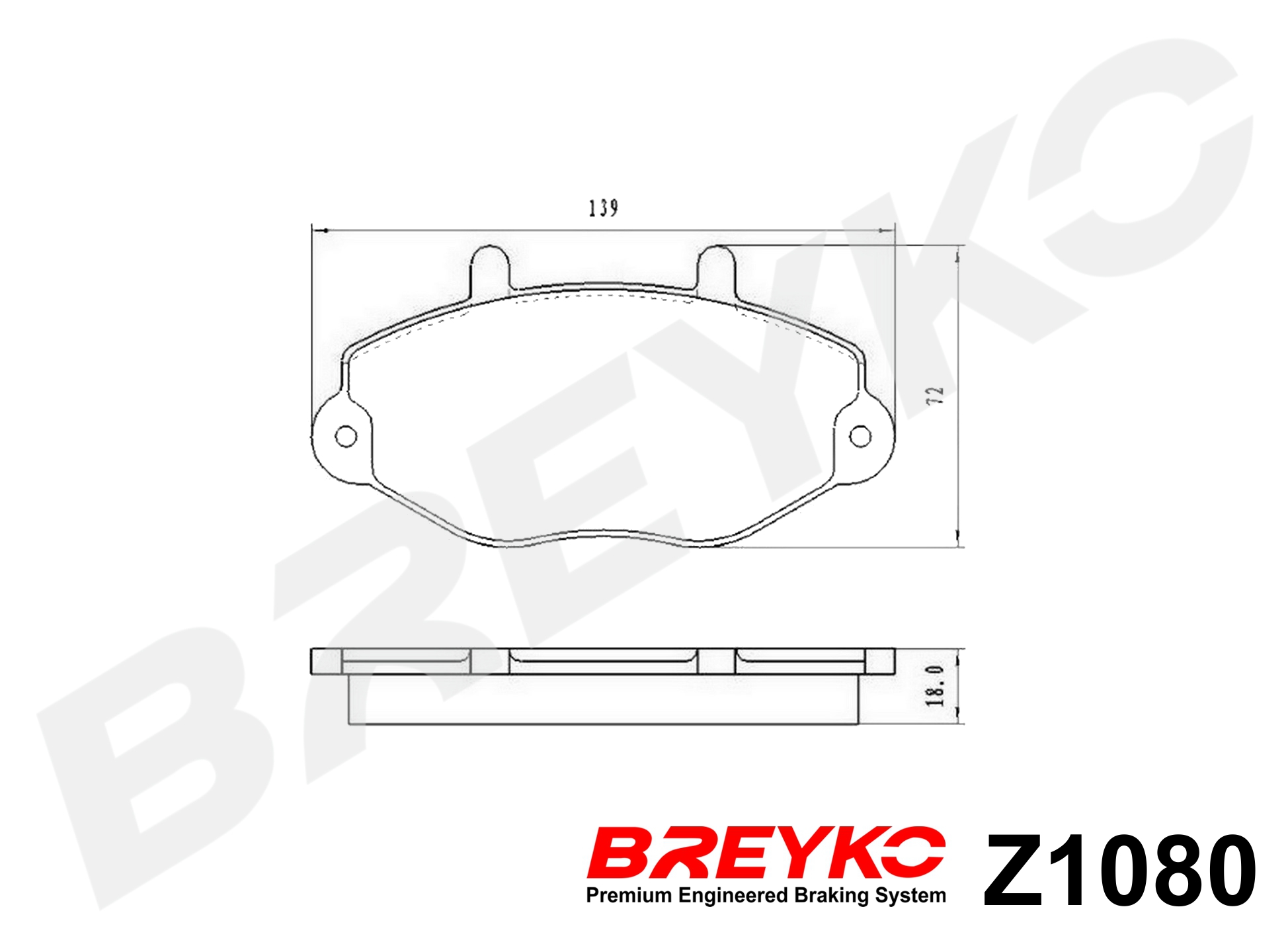 DAVID VASCO Z1080 BREYKO Brake Pad Set, disc brake