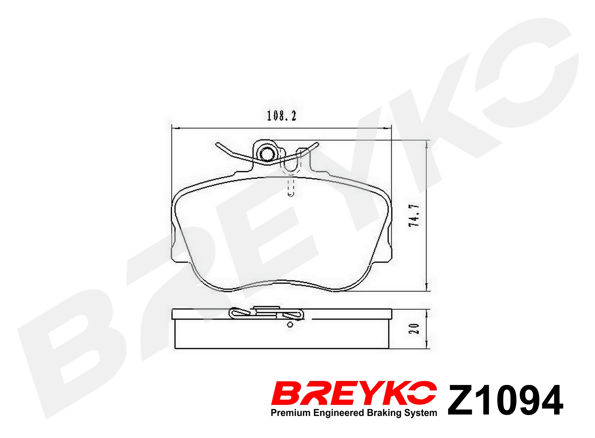 DAVID VASCO Z1094 BREYKO Brake Pad Set, disc brake