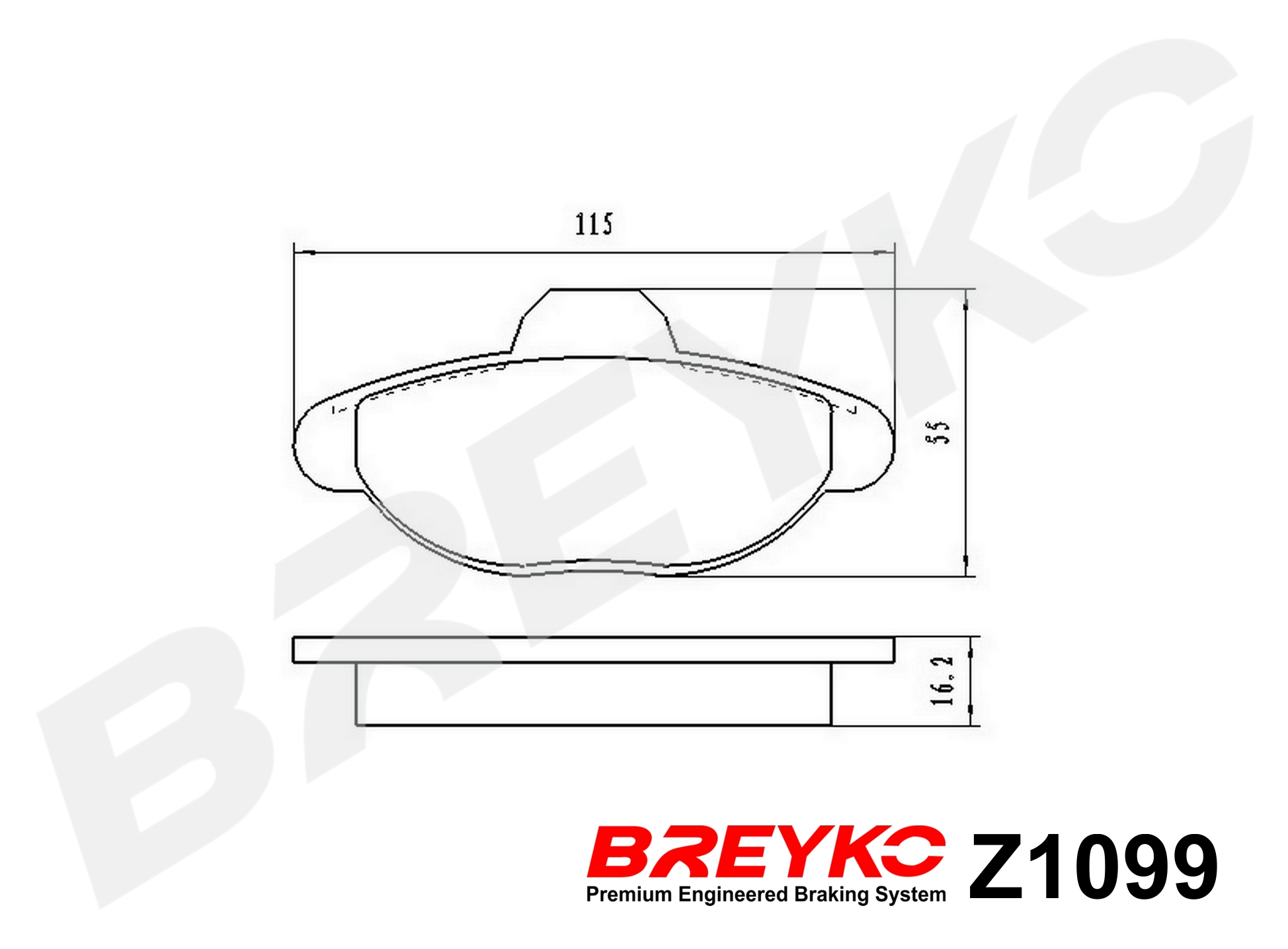 DAVID VASCO Z1099 BREYKO Brake Pad Set, disc brake