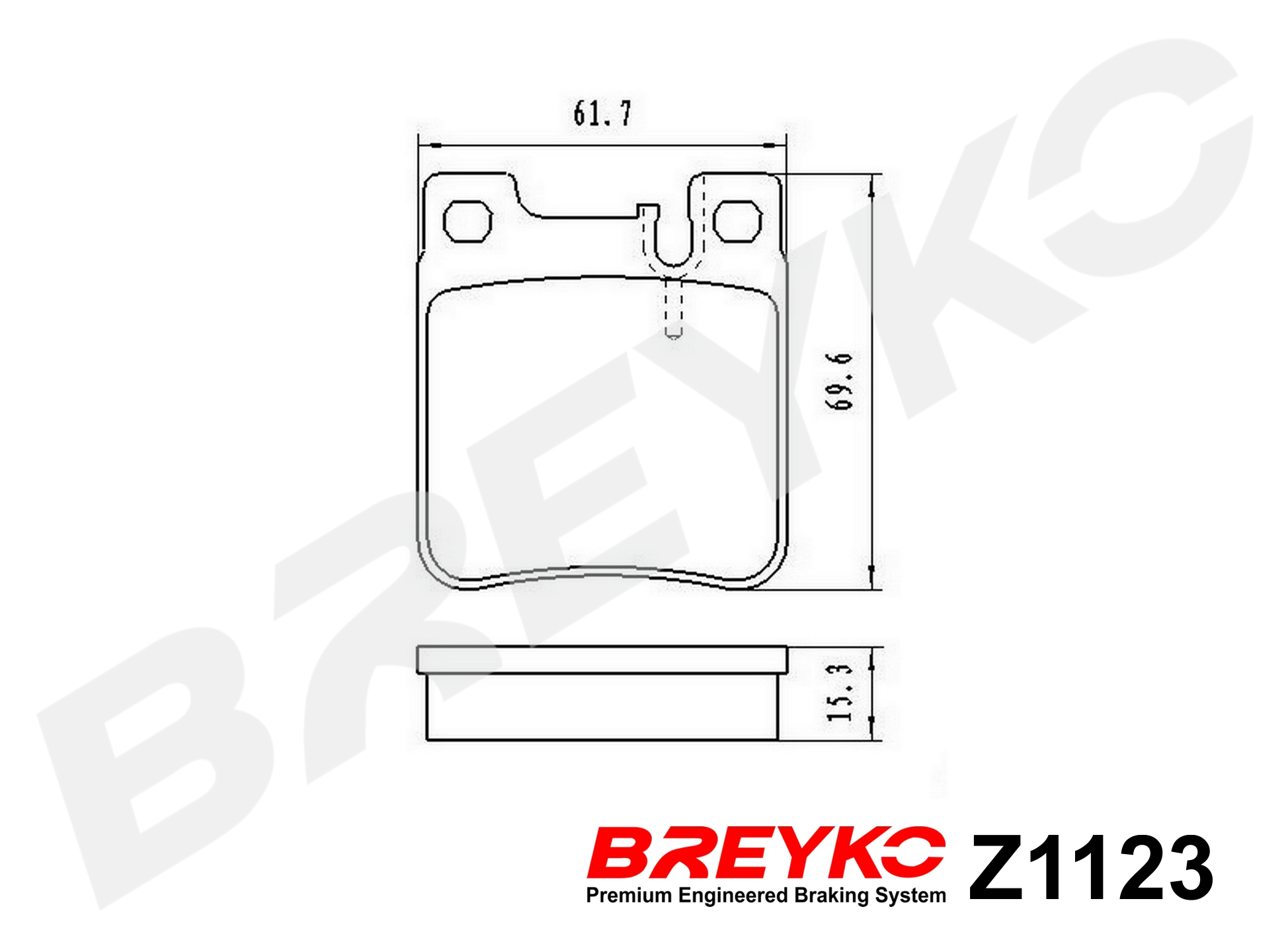 DAVID VASCO Z1123 BREYKO Brake Pad Set, disc brake