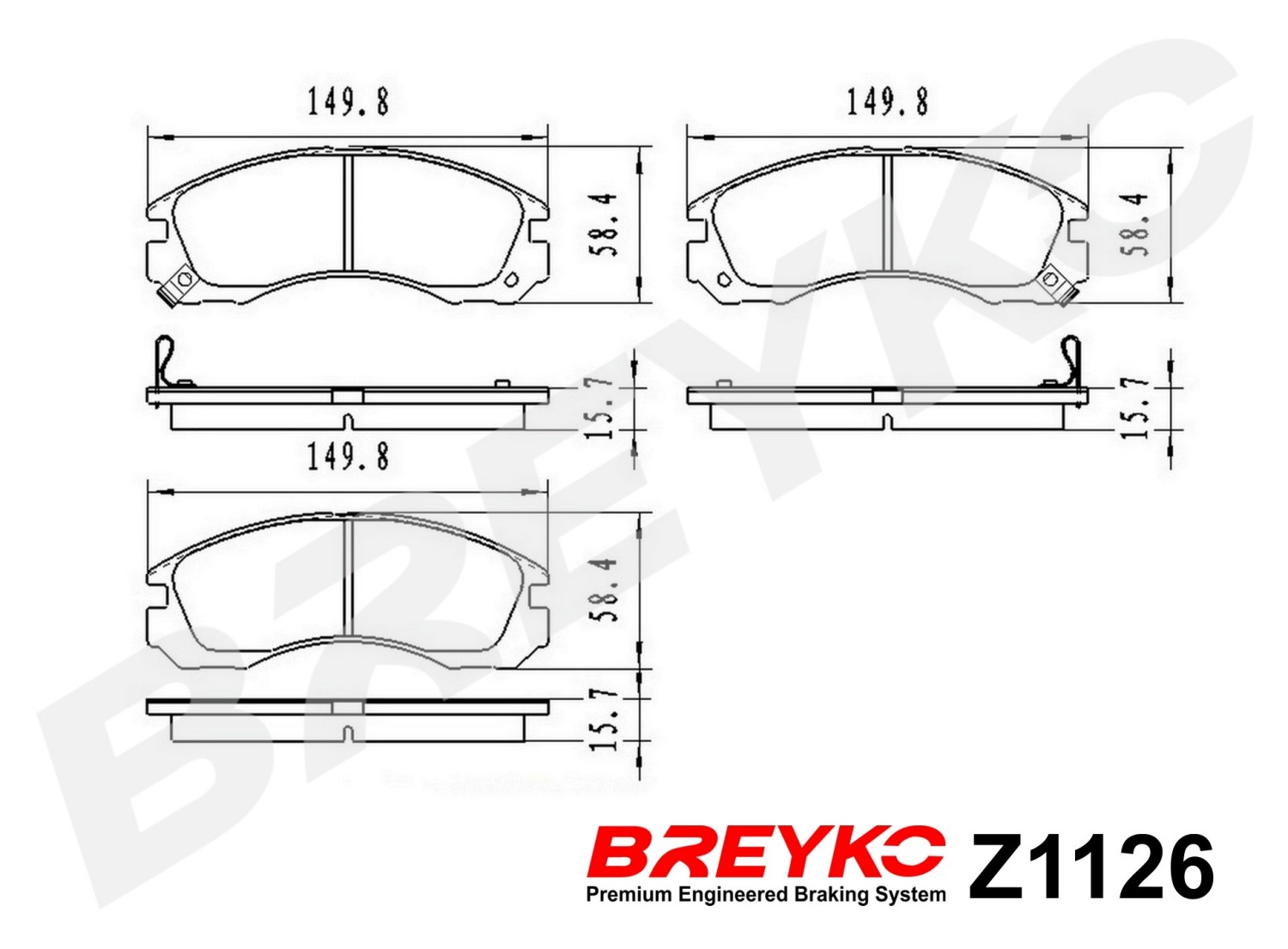 DAVID VASCO Z1126 BREYKO Brake Pad Set, disc brake