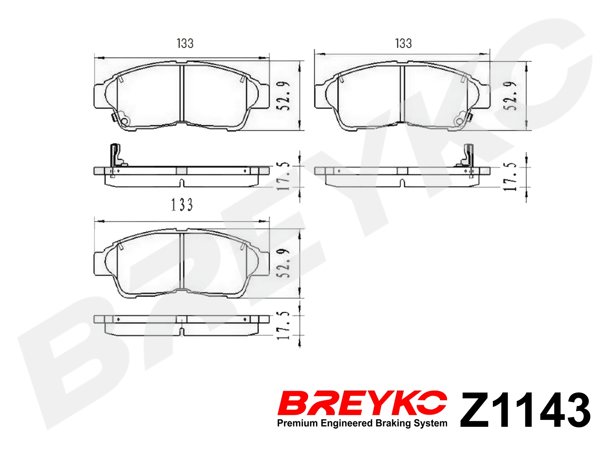 DAVID VASCO Z1143 BREYKO Brake Pad Set, disc brake