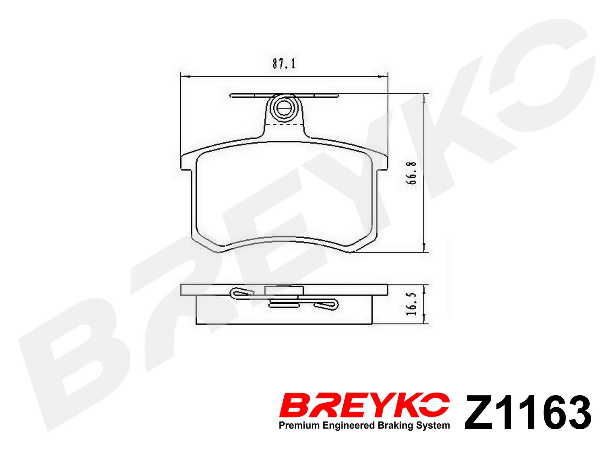 DAVID VASCO Z1163 BREYKO Brake Pad Set, disc brake