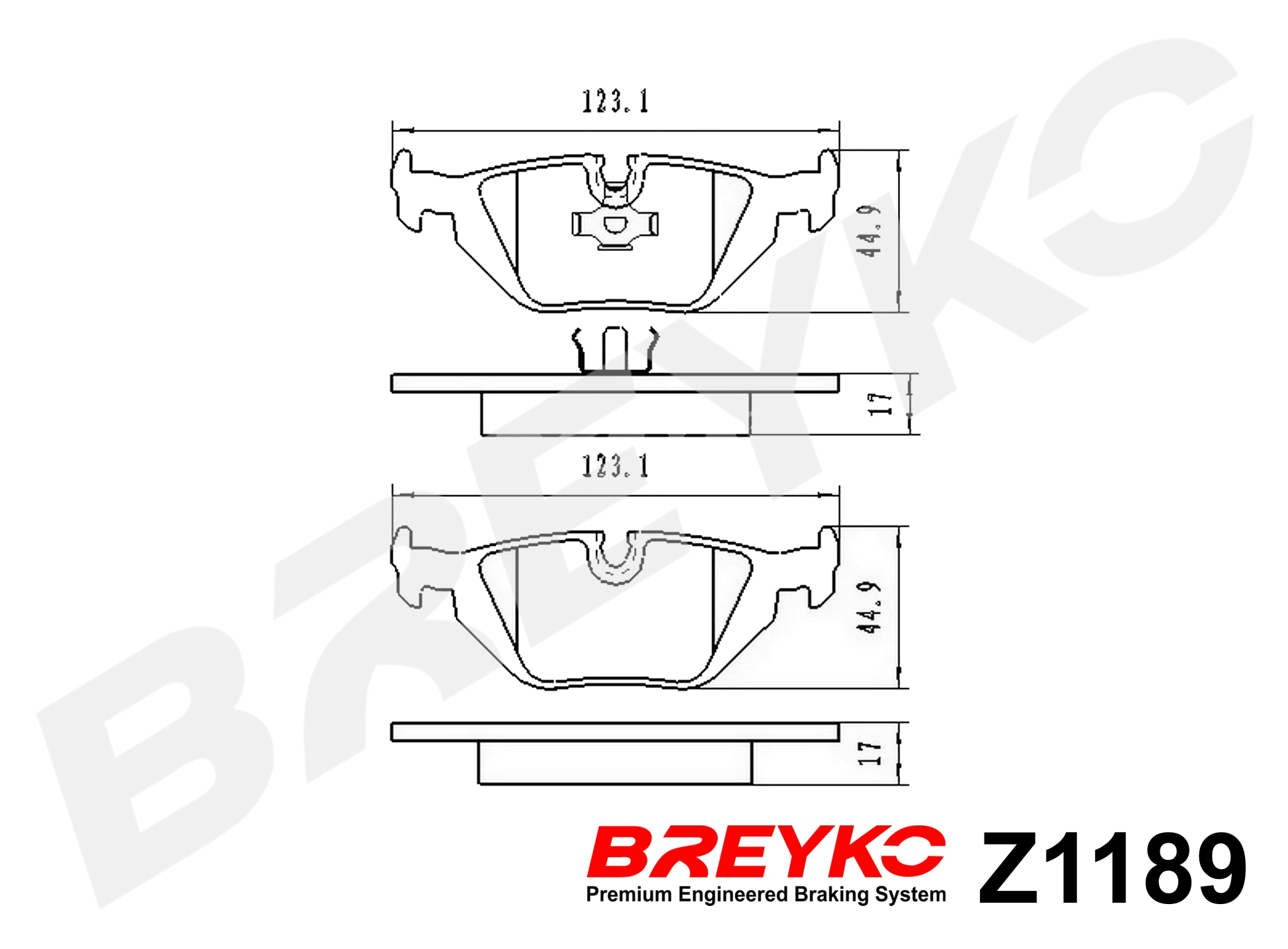 DAVID VASCO Z1189 BREYKO Brake Pad Set, disc brake
