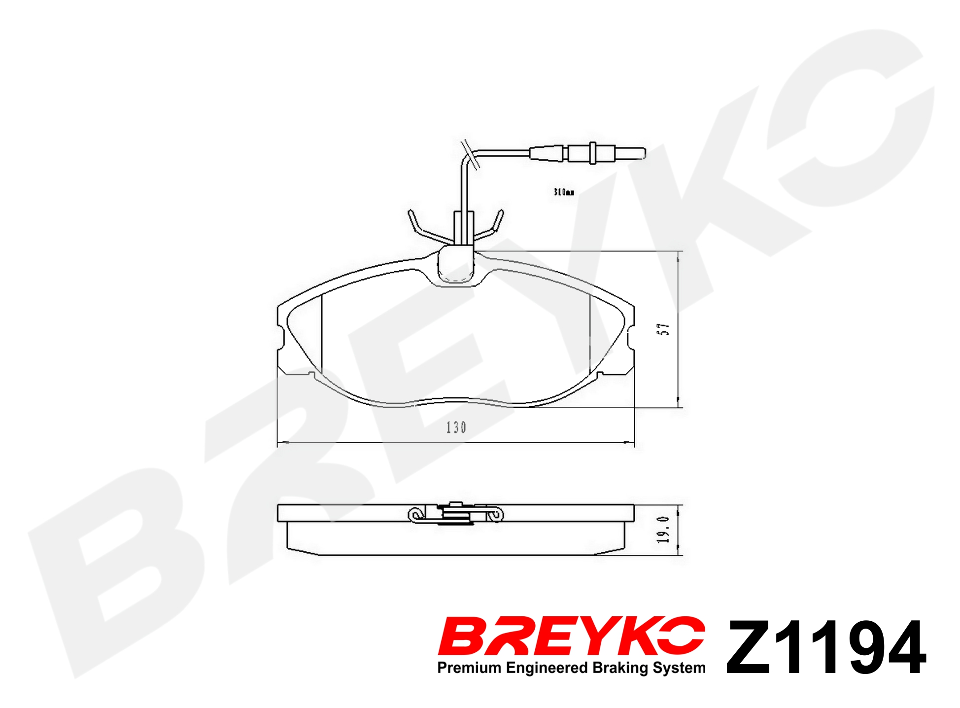 DAVID VASCO Z1194 BREYKO Brake Pad Set, disc brake