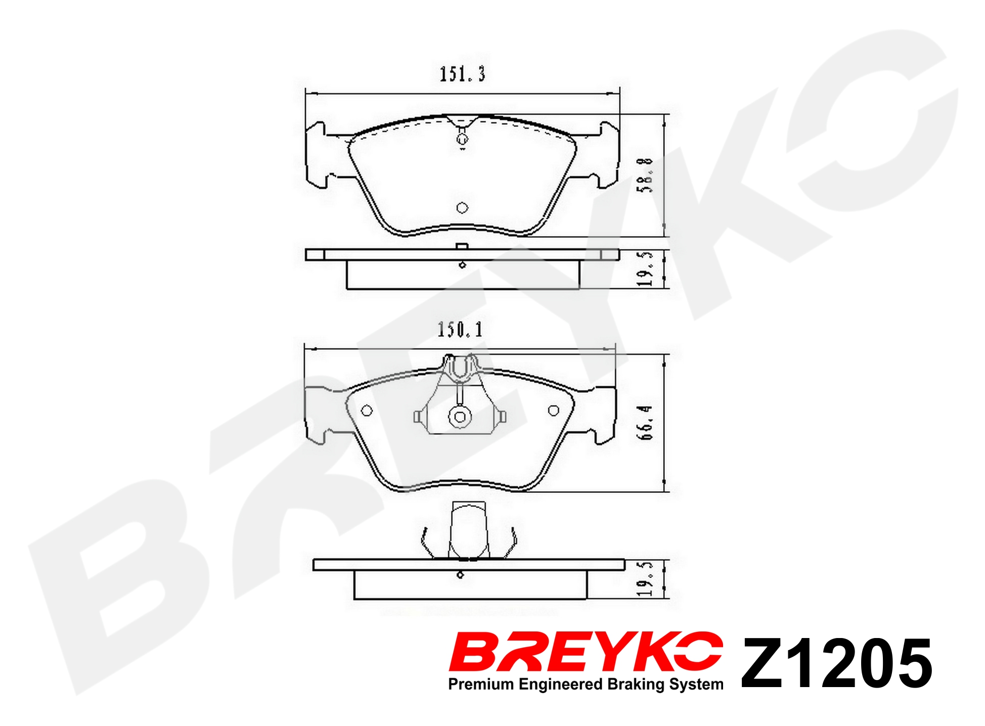 DAVID VASCO Z1205 BREYKO Brake Pad Set, disc brake