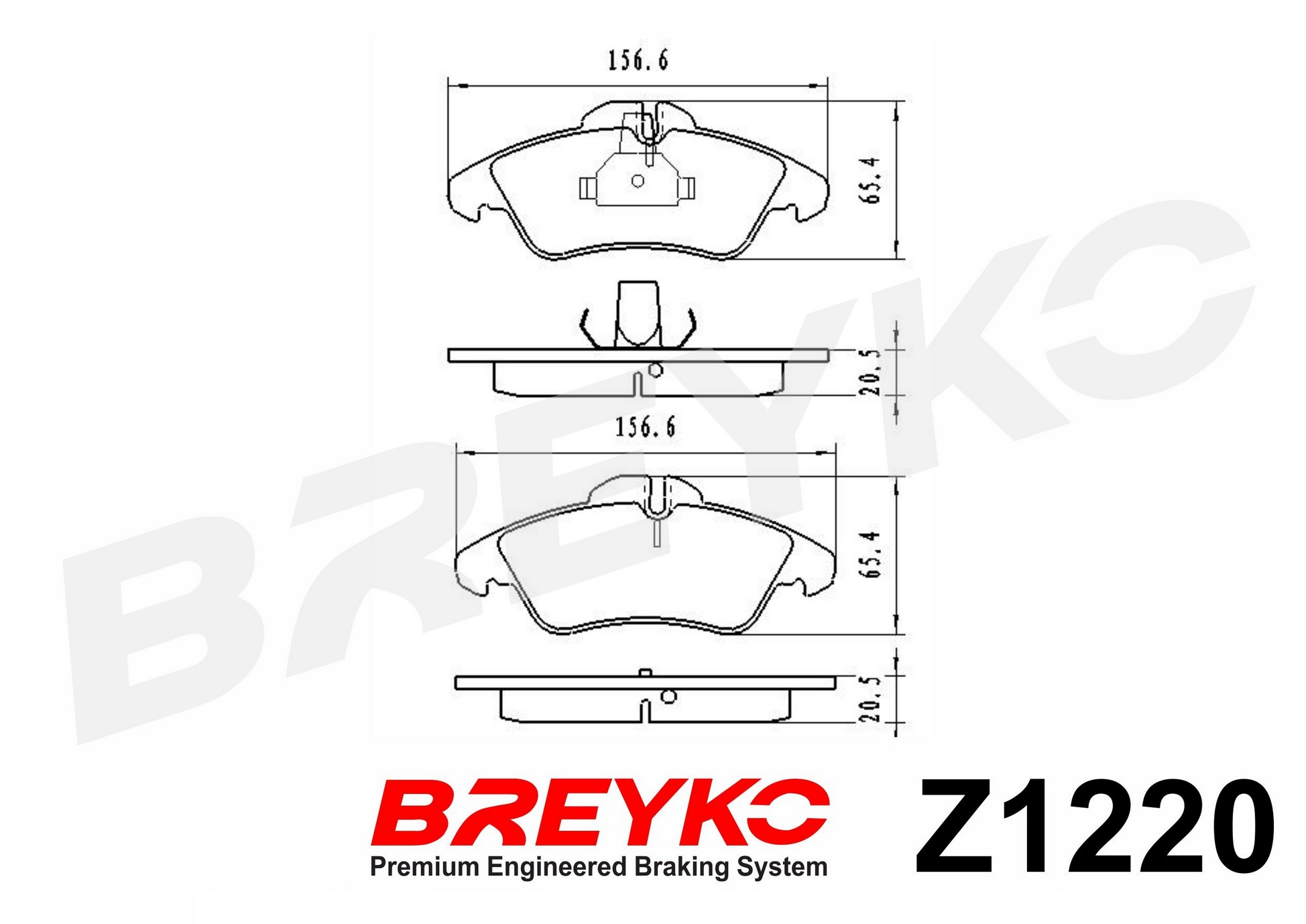 DAVID VASCO Z1220 BREYKO Brake Pad Set, disc brake