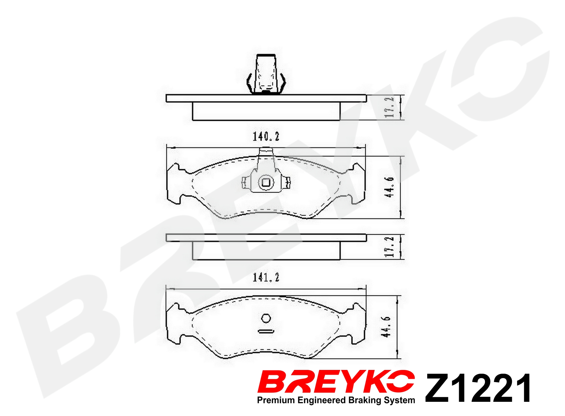 DAVID VASCO Z1221 BREYKO Brake Pad Set, disc brake