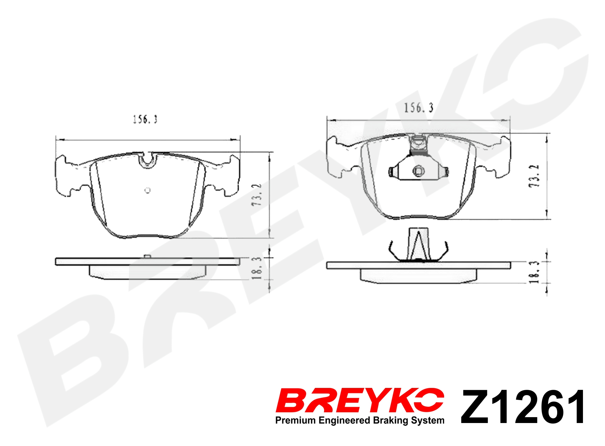 DAVID VASCO Z1261 BREYKO Brake Pad Set, disc brake