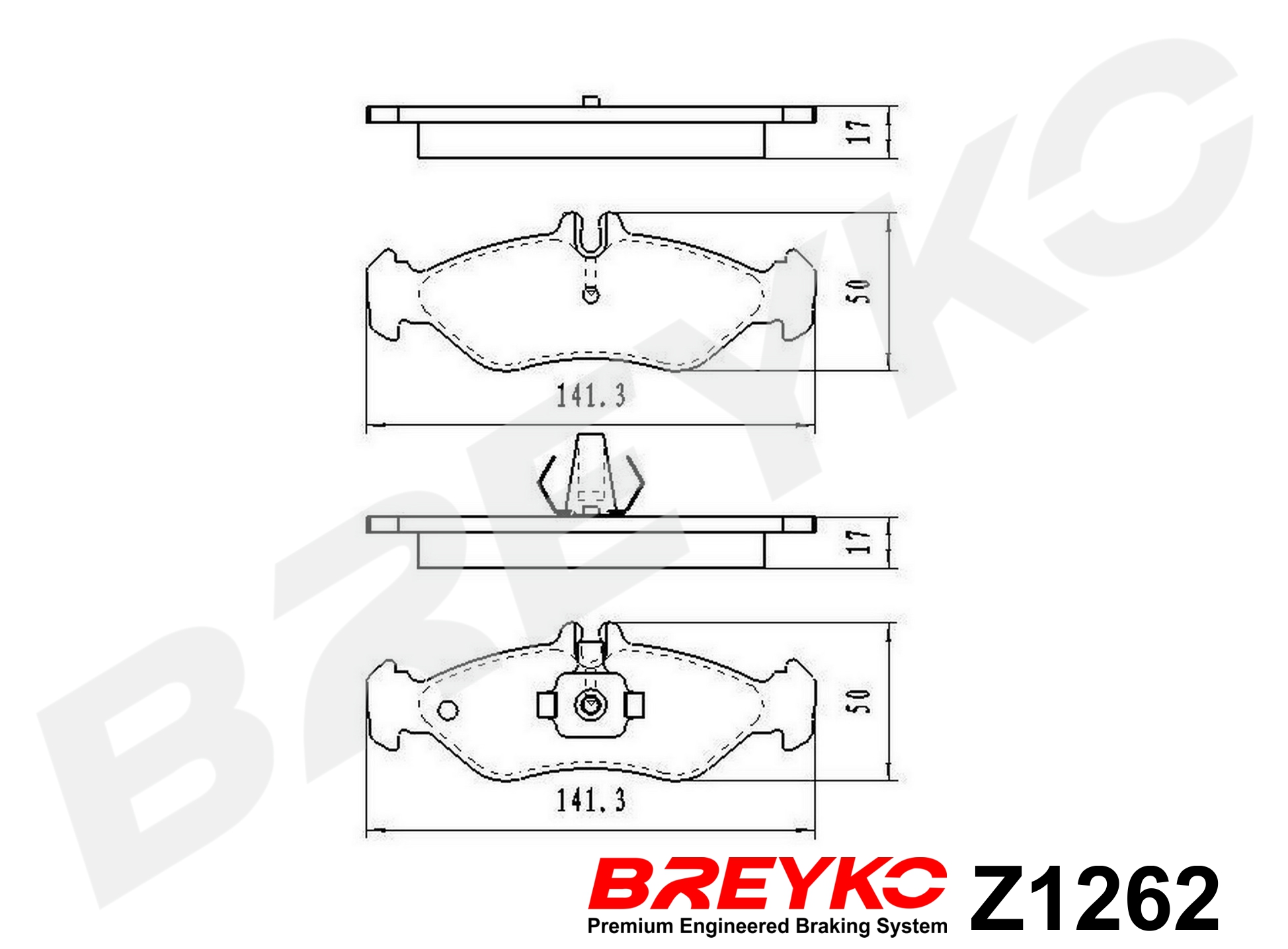 DAVID VASCO Z1262 BREYKO Brake Pad Set, disc brake