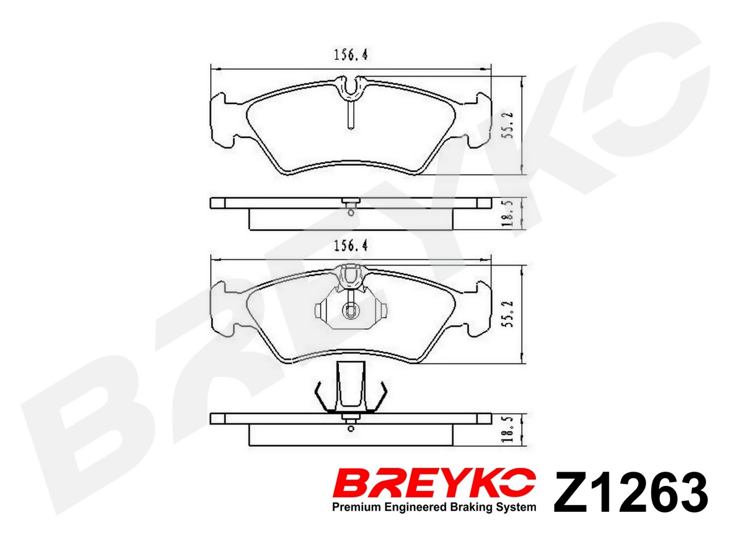 DAVID VASCO Z1263 BREYKO Brake Pad Set, disc brake