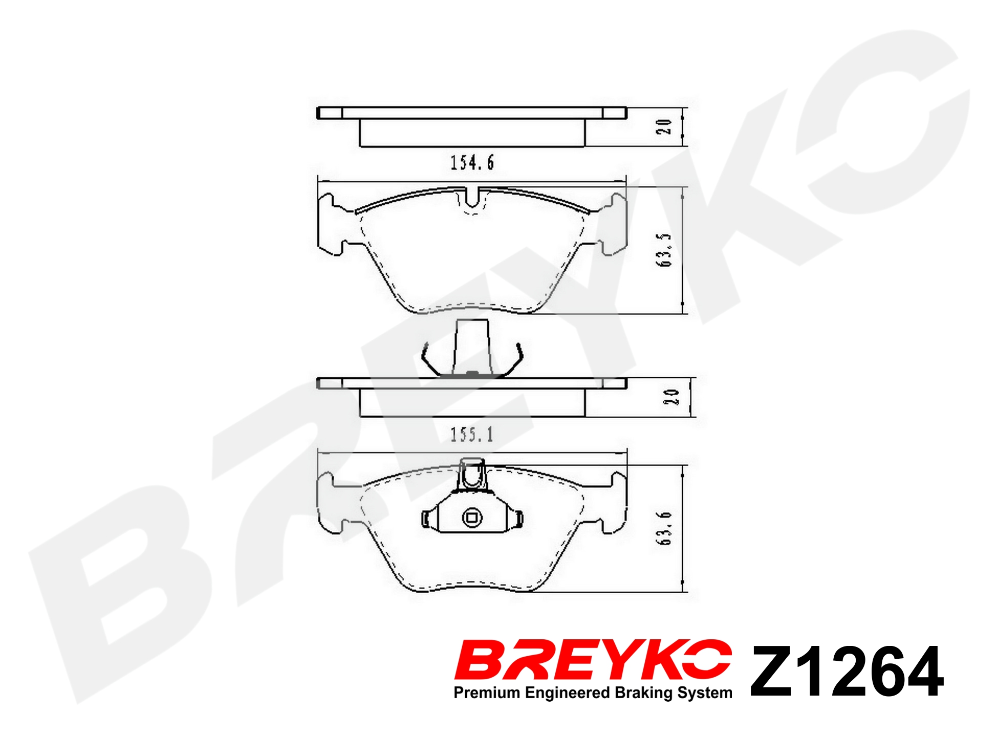 DAVID VASCO Z1264 BREYKO Brake Pad Set, disc brake