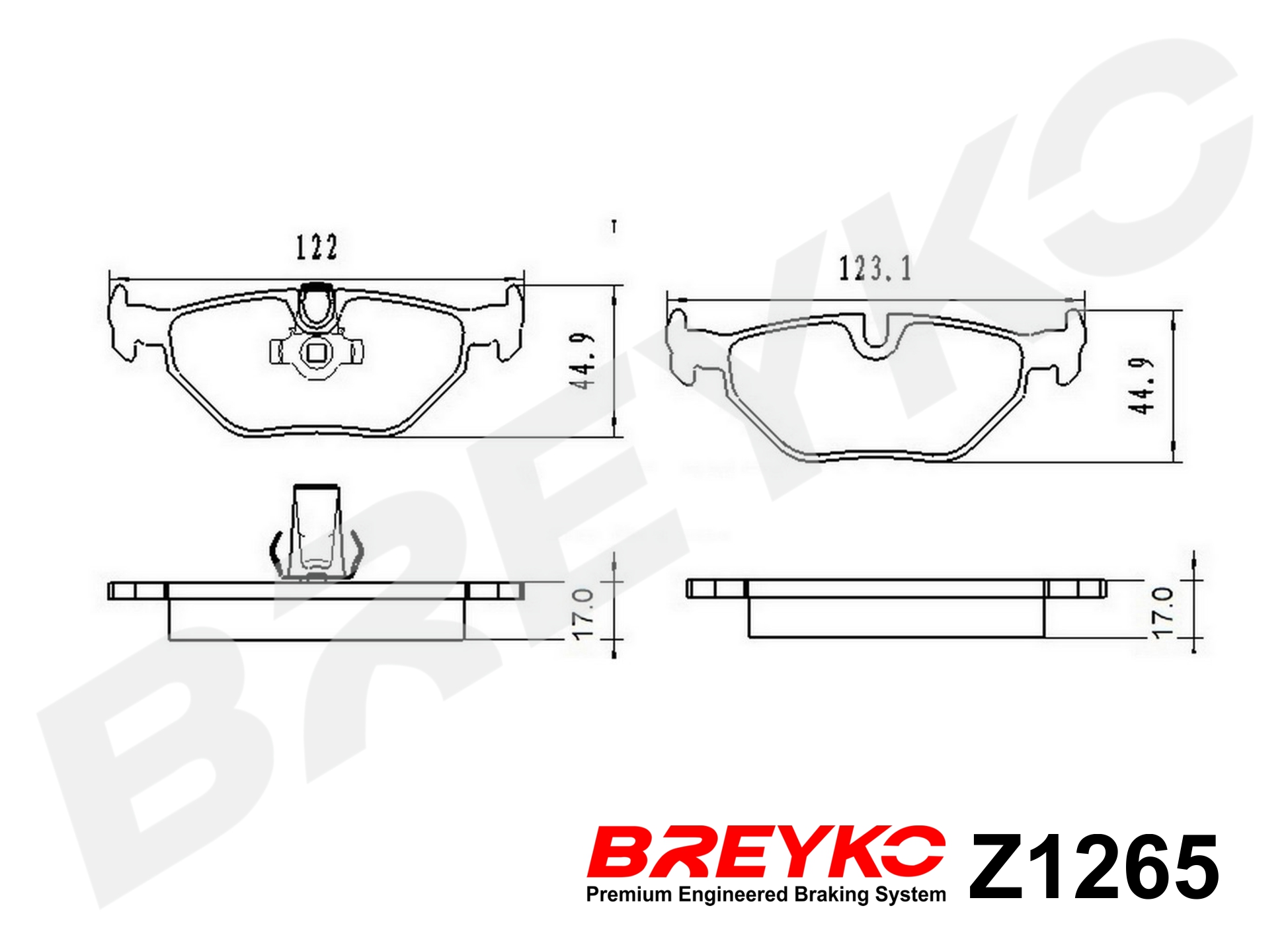 DAVID VASCO Z1265 BREYKO Brake Pad Set, disc brake