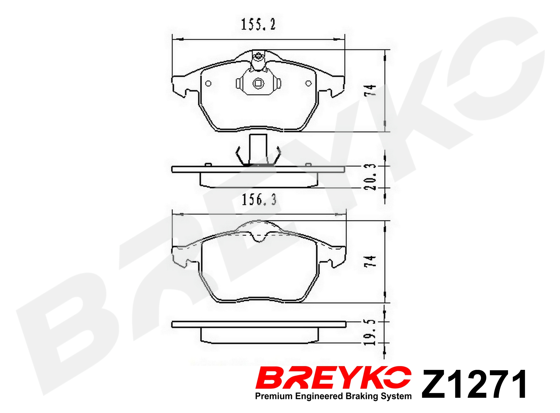 DAVID VASCO Z1271 BREYKO Brake Pad Set, disc brake