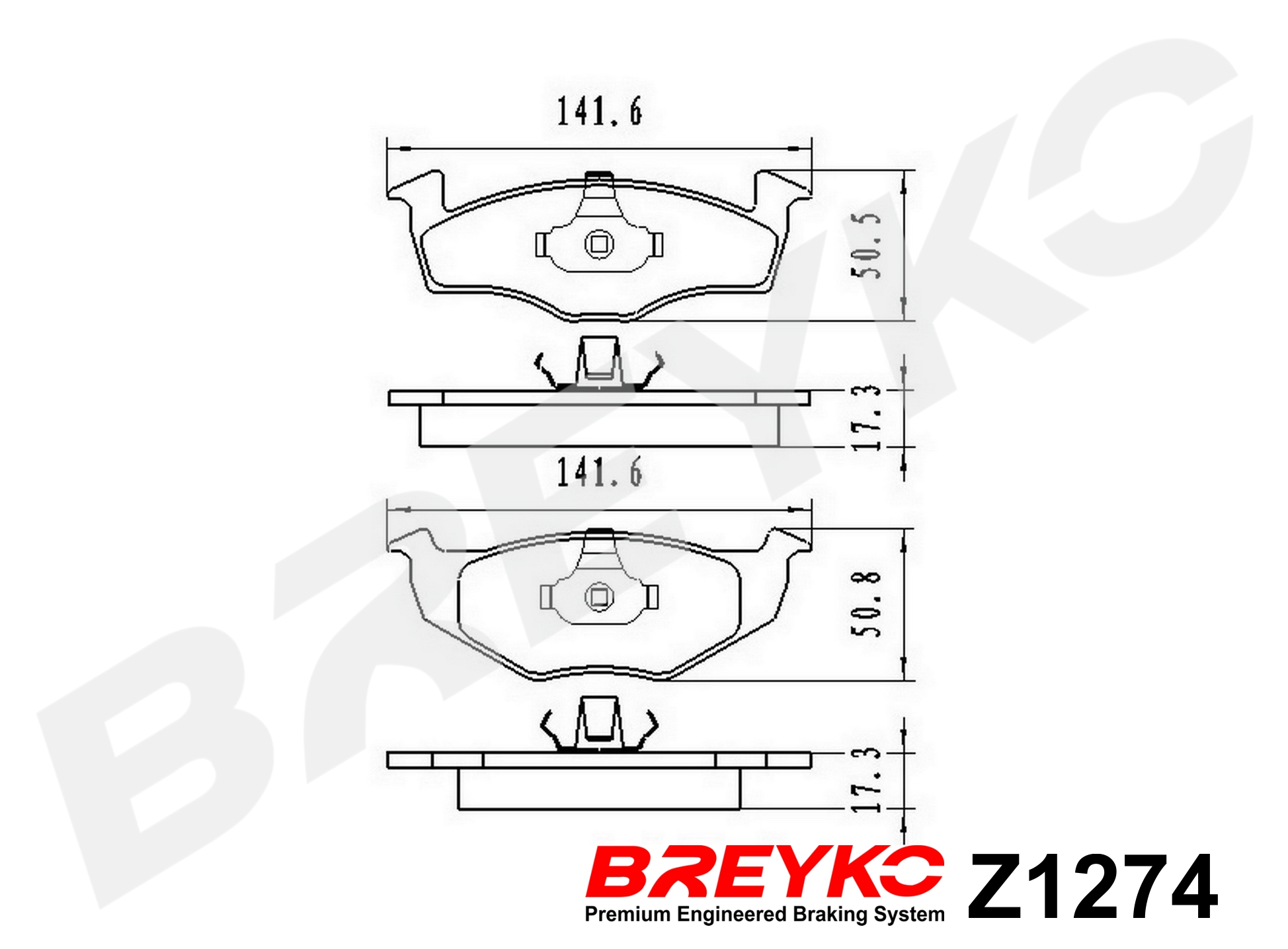 DAVID VASCO Z1274 BREYKO Brake Pad Set, disc brake