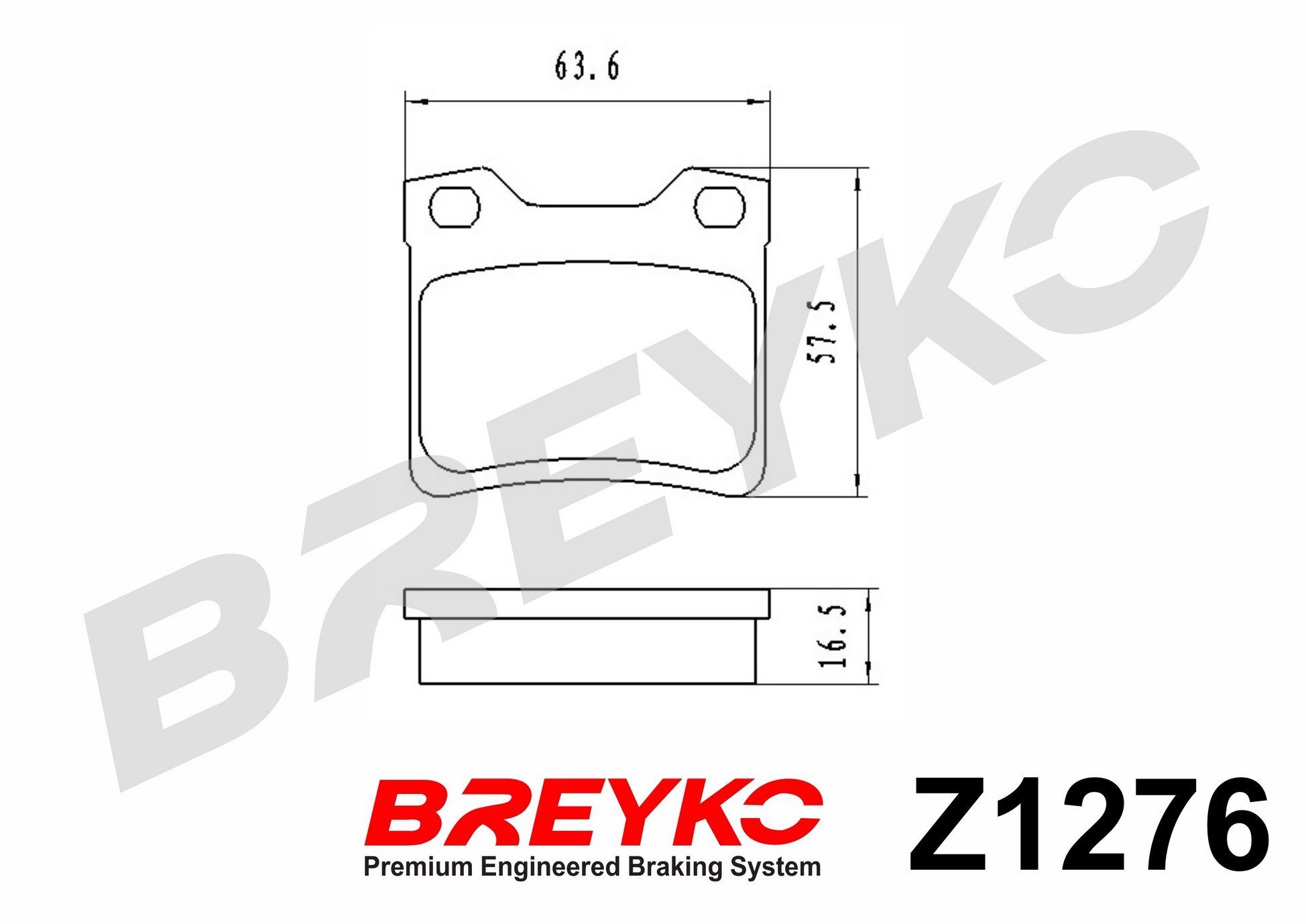 DAVID VASCO Z1276 BREYKO Brake Pad Set, disc brake