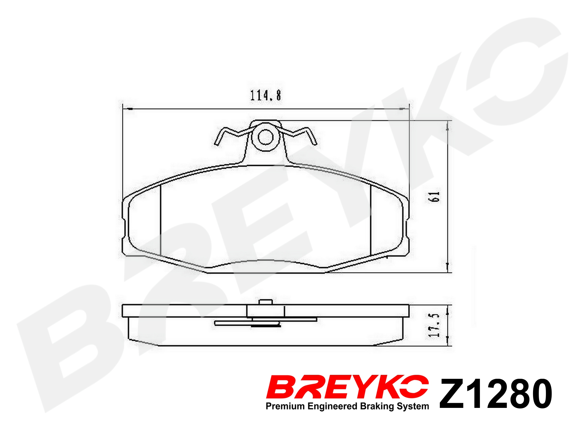 DAVID VASCO Z1280 BREYKO Brake Pad Set, disc brake