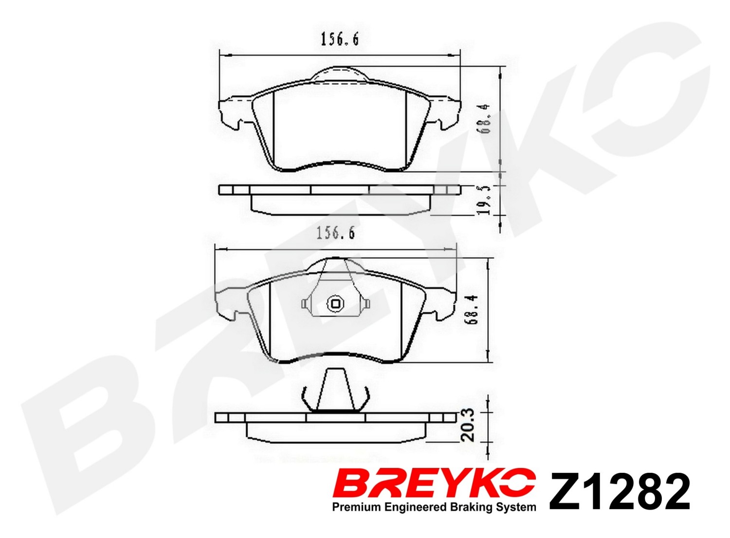 DAVID VASCO Z1282 BREYKO Brake Pad Set, disc brake