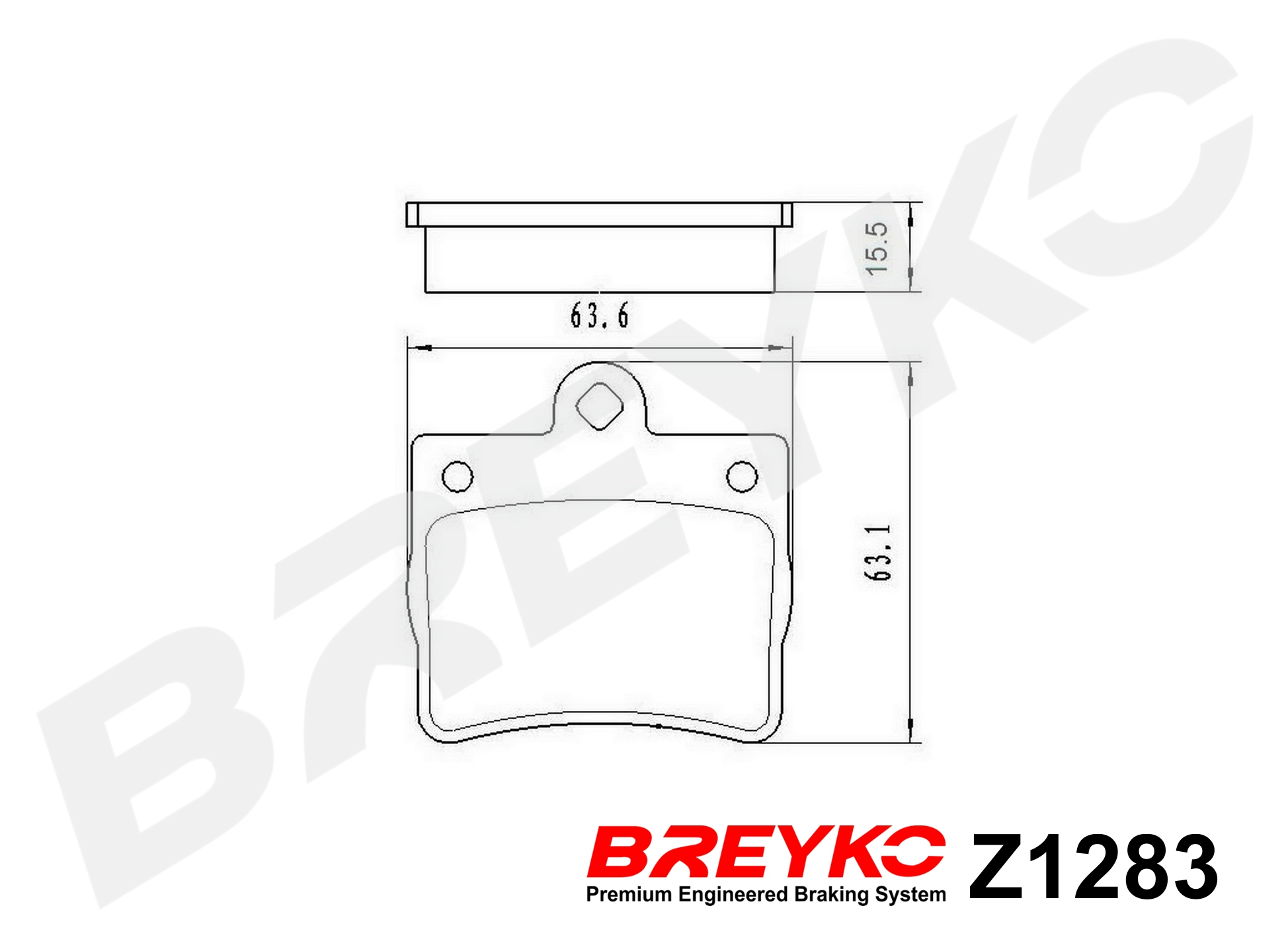 DAVID VASCO Z1283 BREYKO Brake Pad Set, disc brake