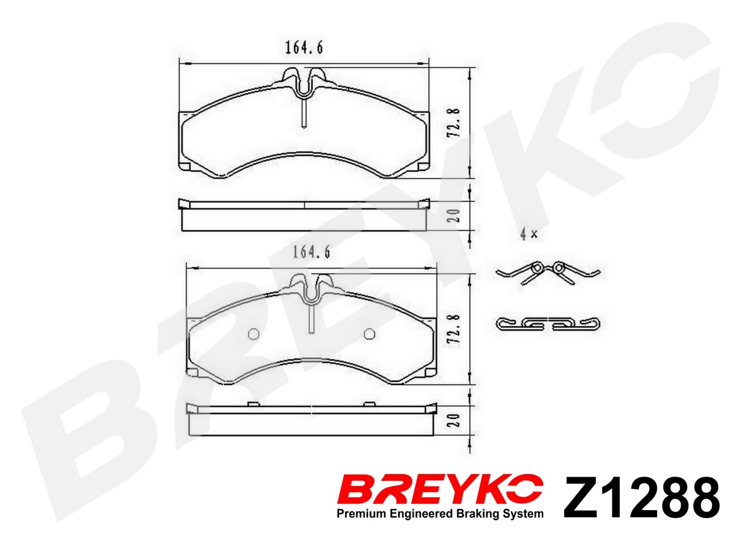 DAVID VASCO Z1288 BREYKO Brake Pad Set, disc brake