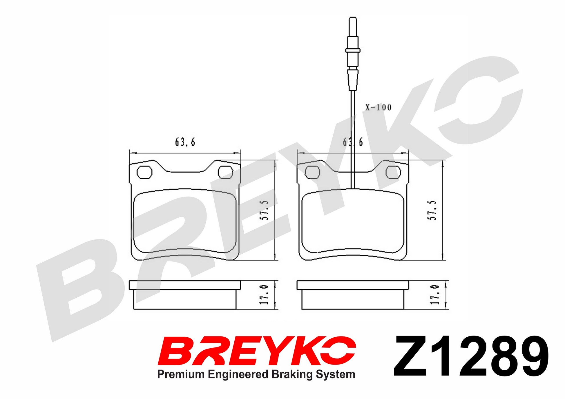 DAVID VASCO Z1289 BREYKO Brake Pad Set, disc brake