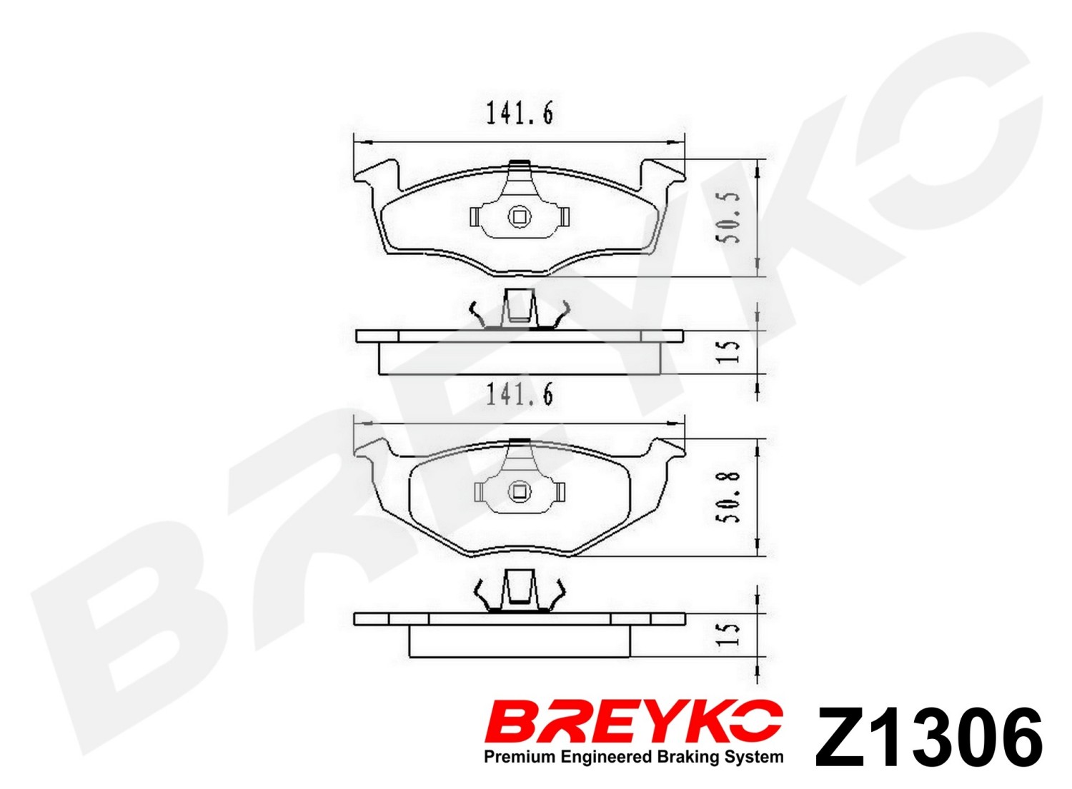 DAVID VASCO Z1306 BREYKO Kit pastiglie freno, Freno a disco