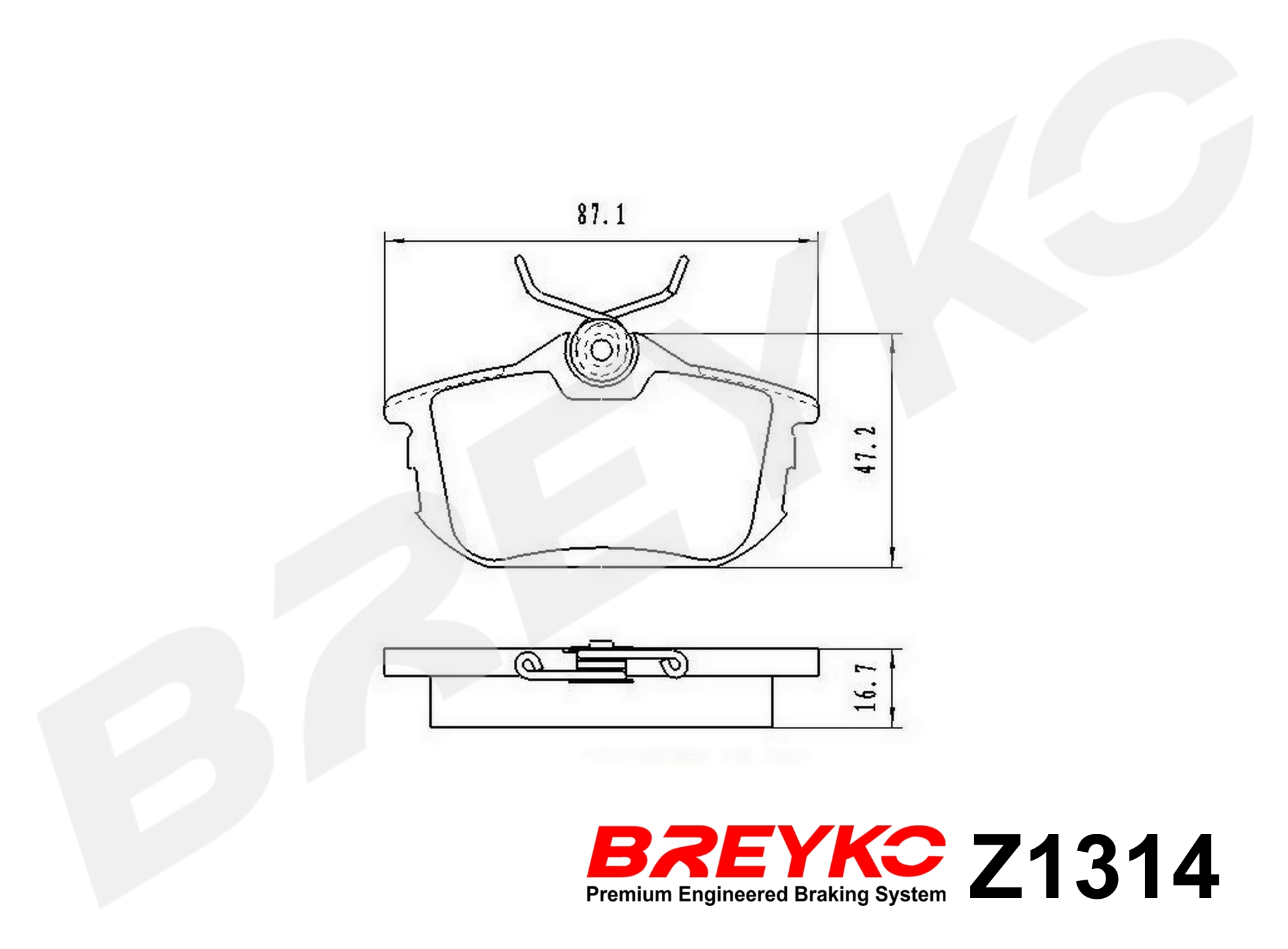 DAVID VASCO Z1314 BREYKO Kit pastiglie freno, Freno a disco