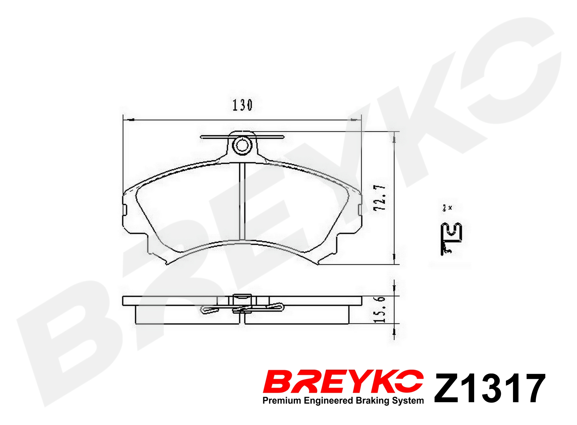DAVID VASCO Z1317 BREYKO Kit pastiglie freno, Freno a disco