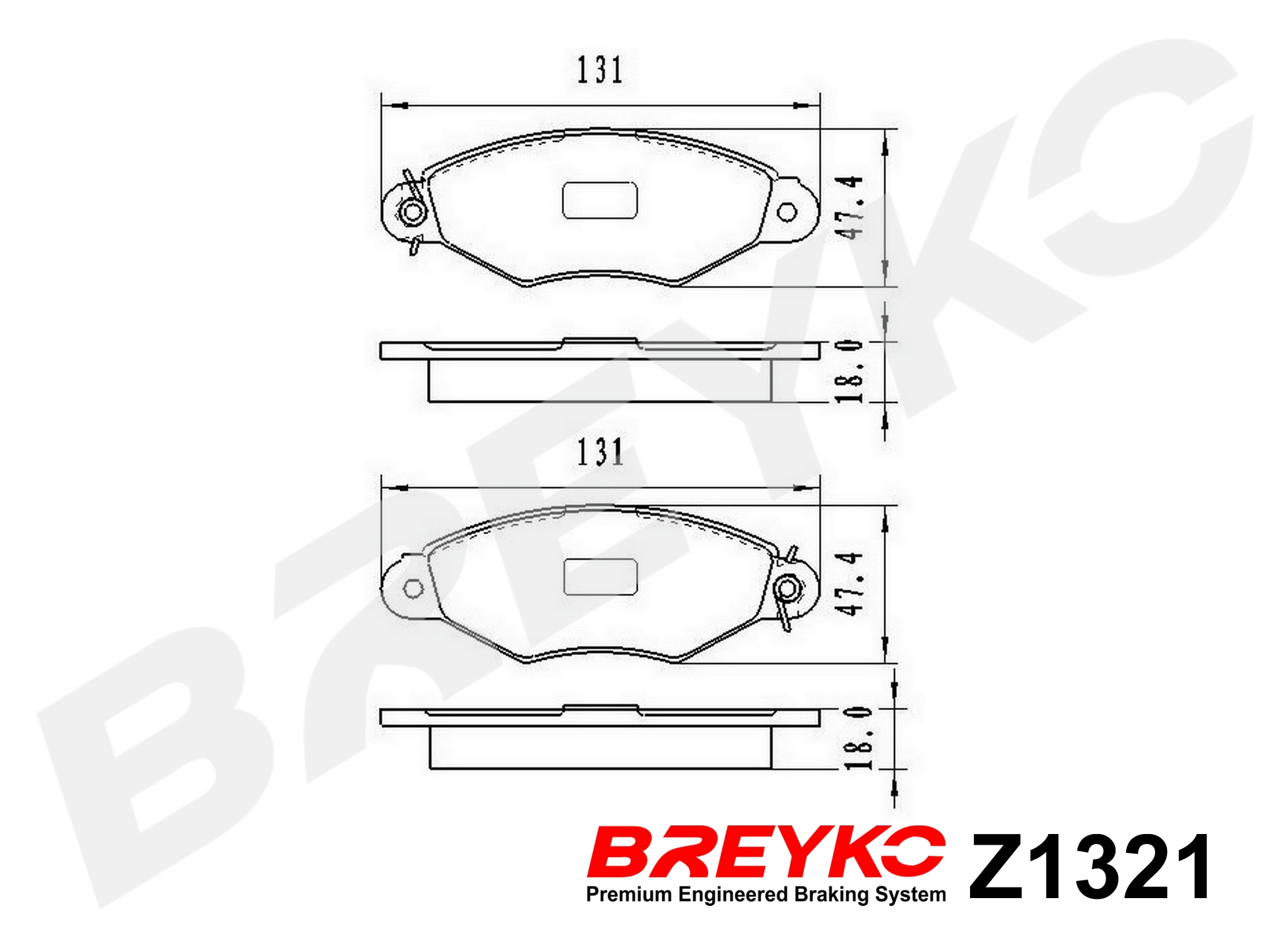DAVID VASCO Z1321 BREYKO Kit pastiglie freno, Freno a disco