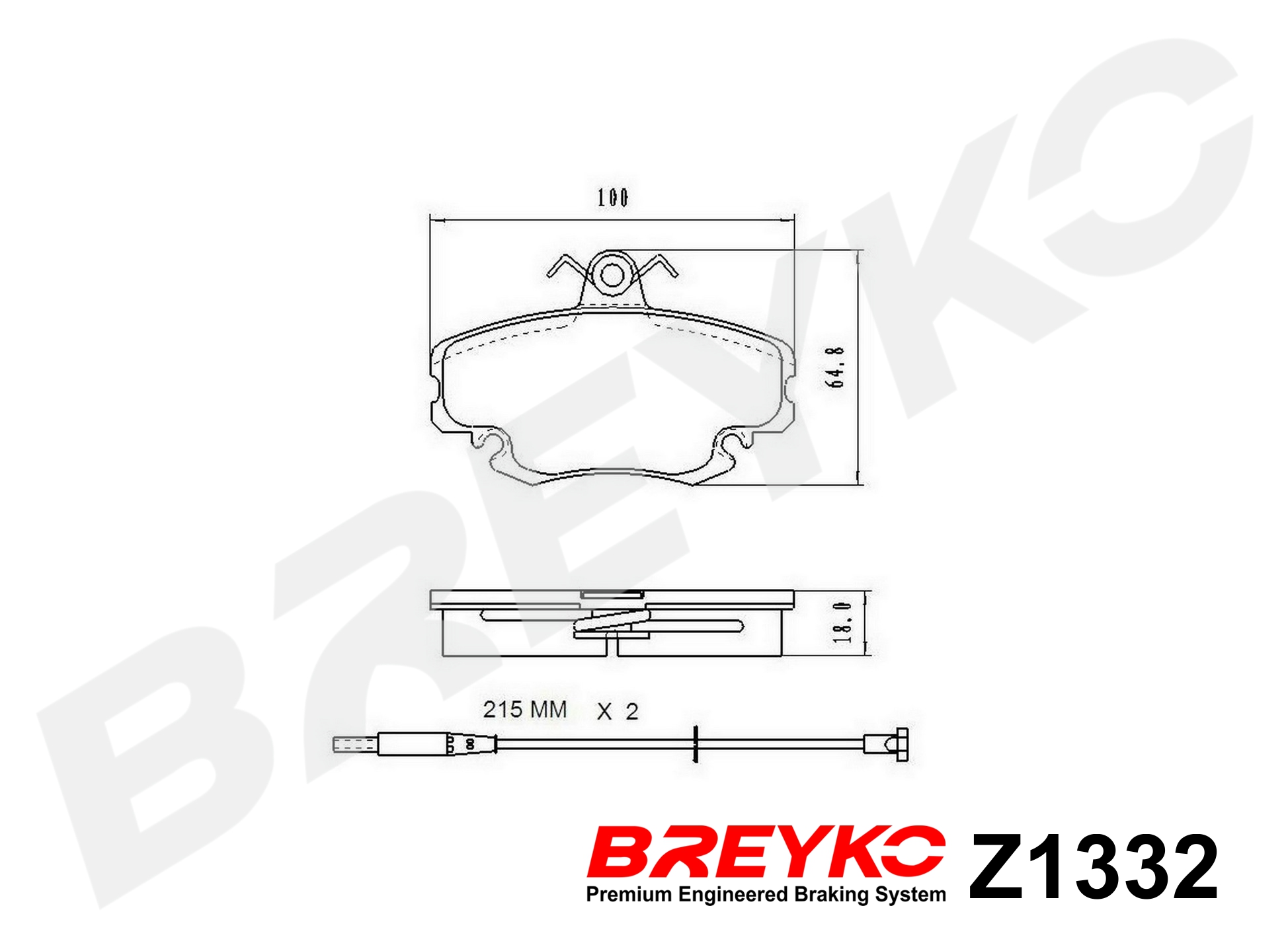 DAVID VASCO Z1332 BREYKO Kit pastiglie freno, Freno a disco